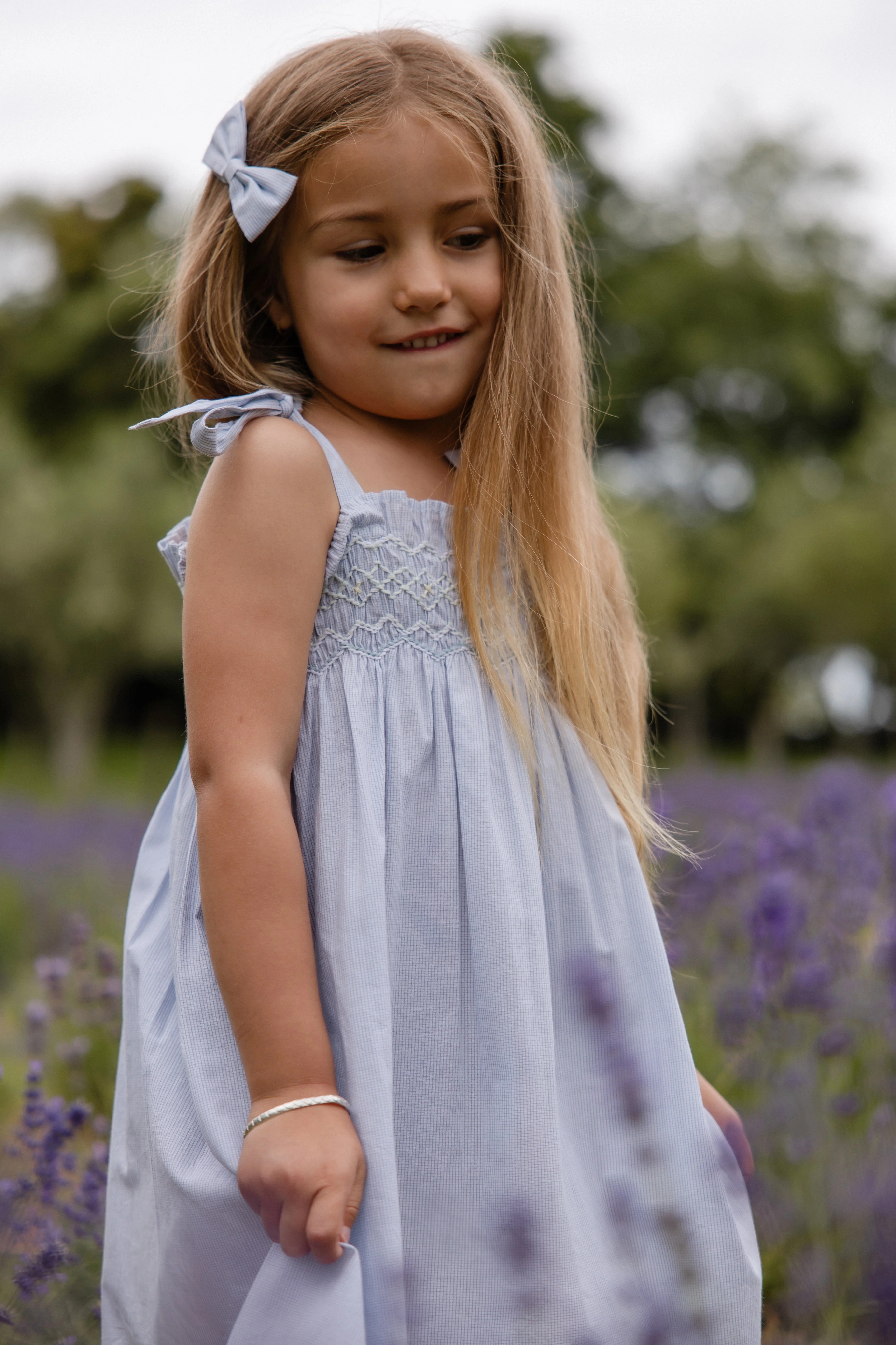 Organic Cotton Desiree Dress - Petite Check - Image 3
