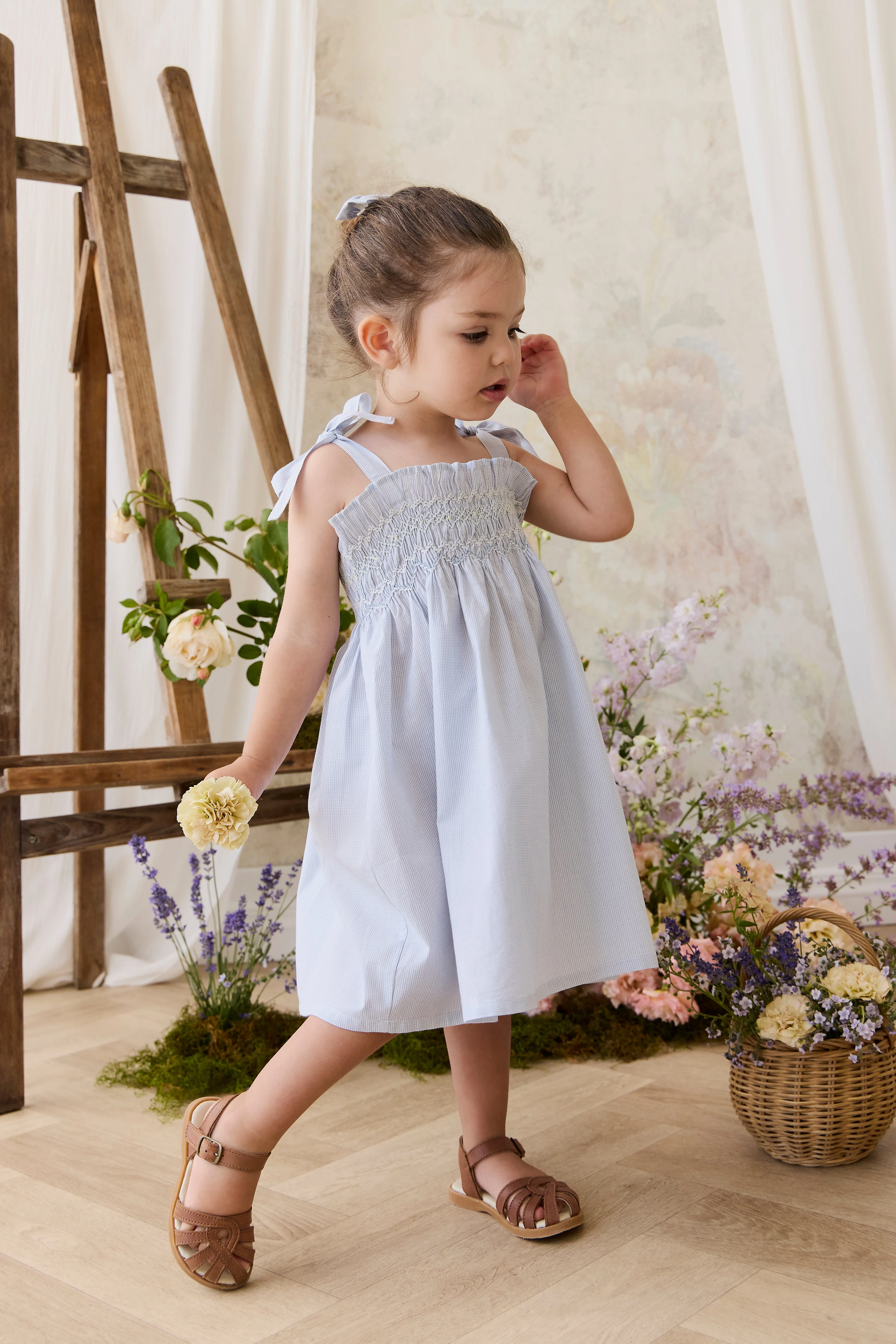 Organic Cotton Desiree Dress - Petite Check - Image 4