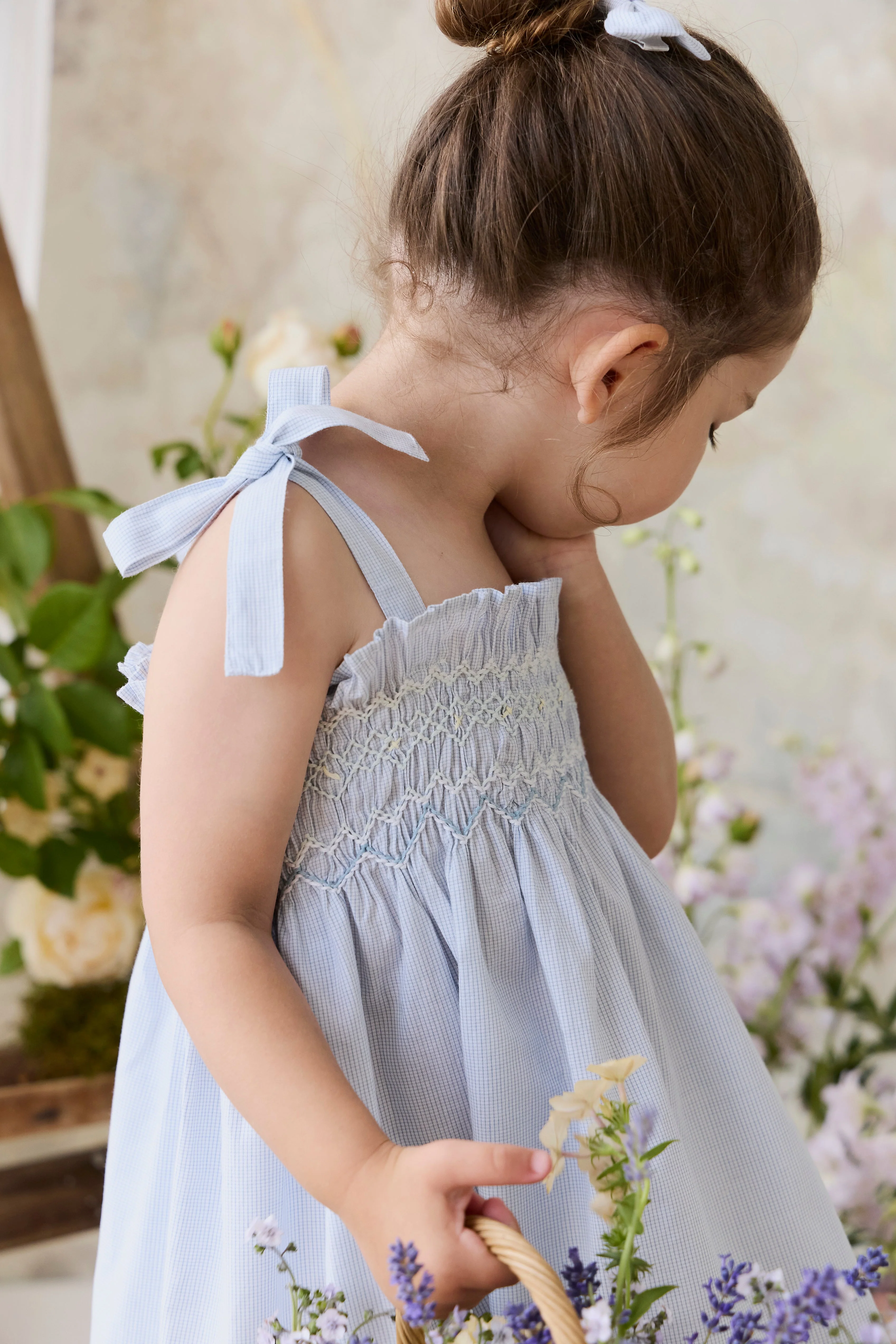 Organic Cotton Desiree Dress - Petite Check - Image 5