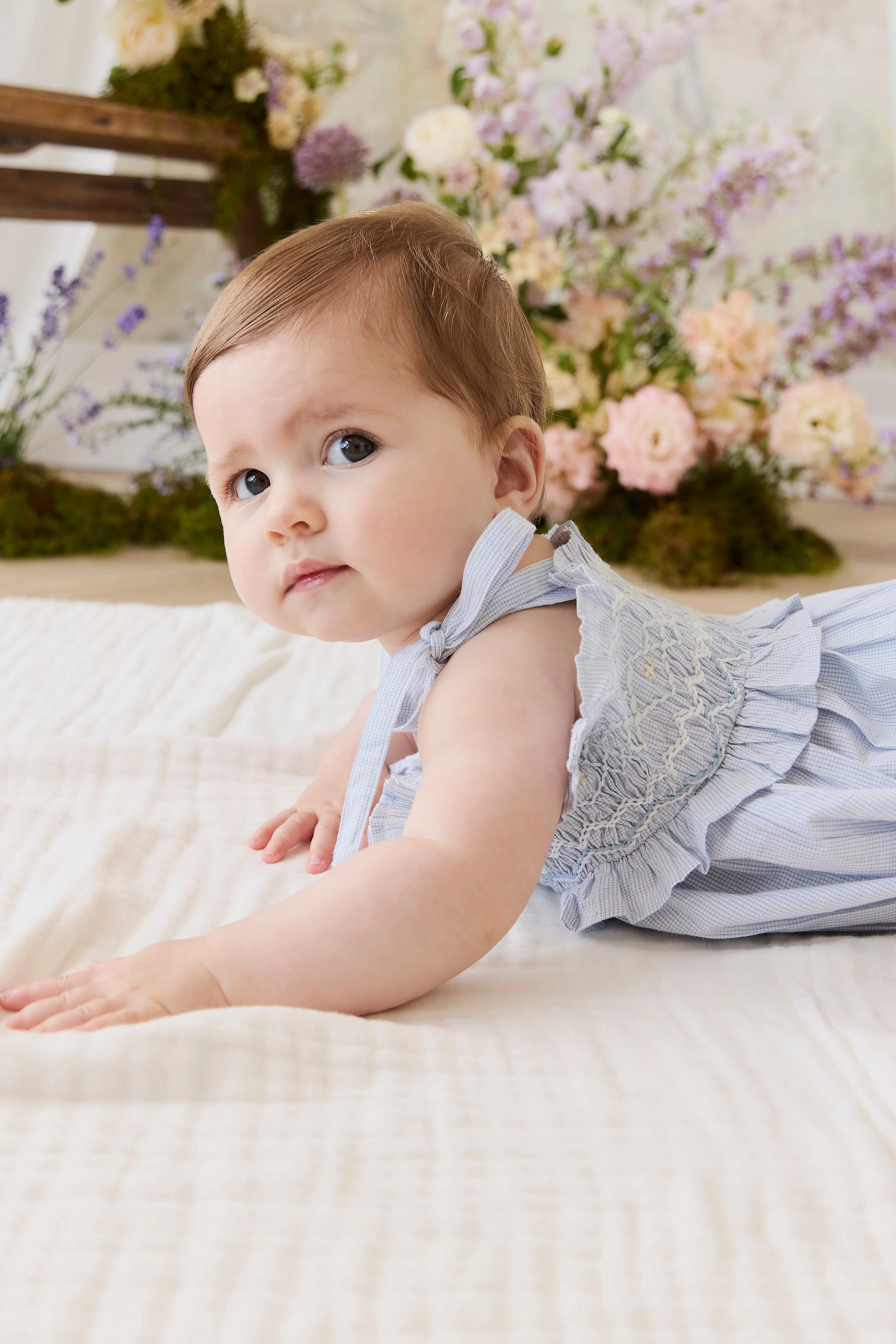 Organic Cotton Desiree Playsuit - Petite Check - Image 4