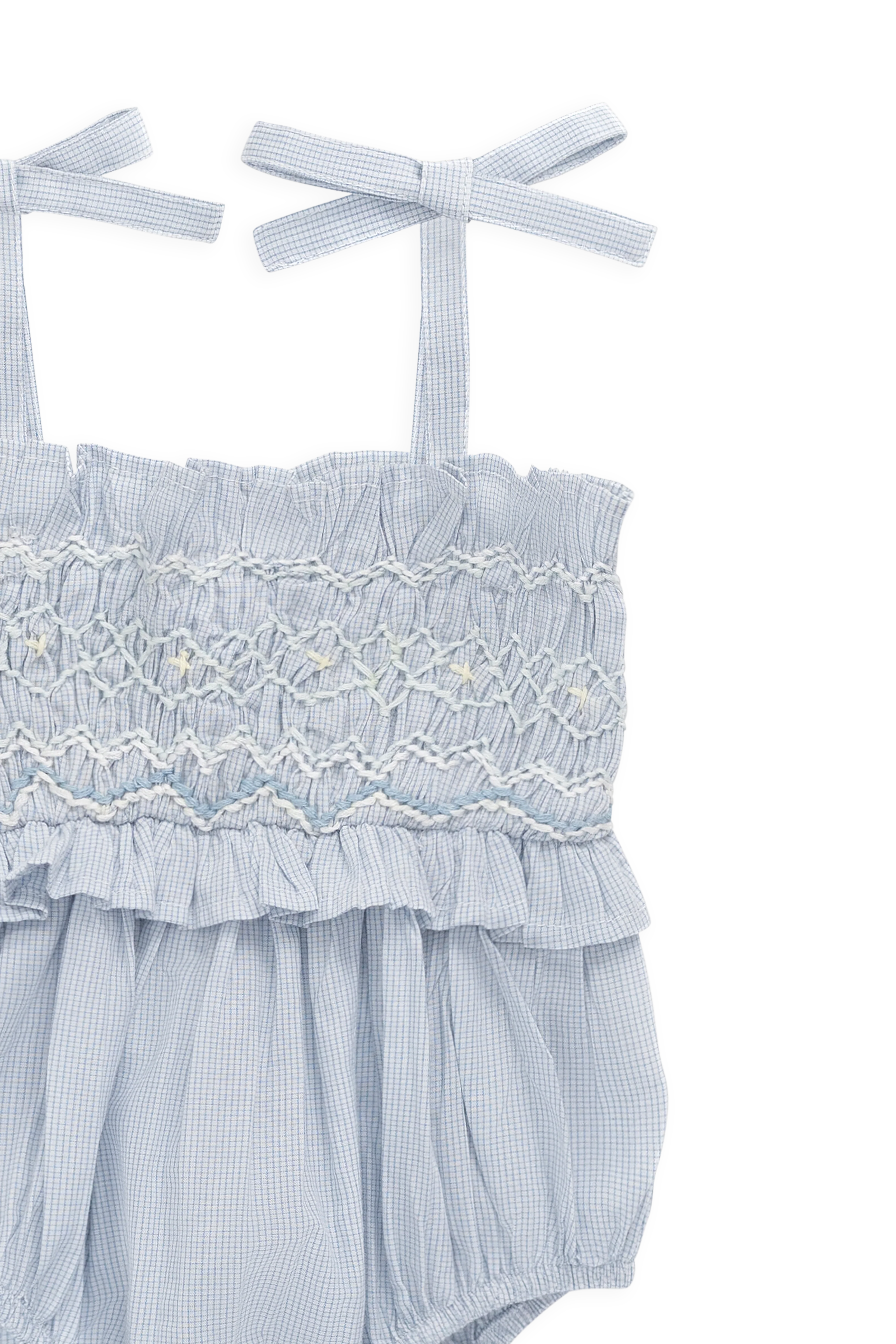 Organic Cotton Desiree Playsuit - Petite Check - Image 7