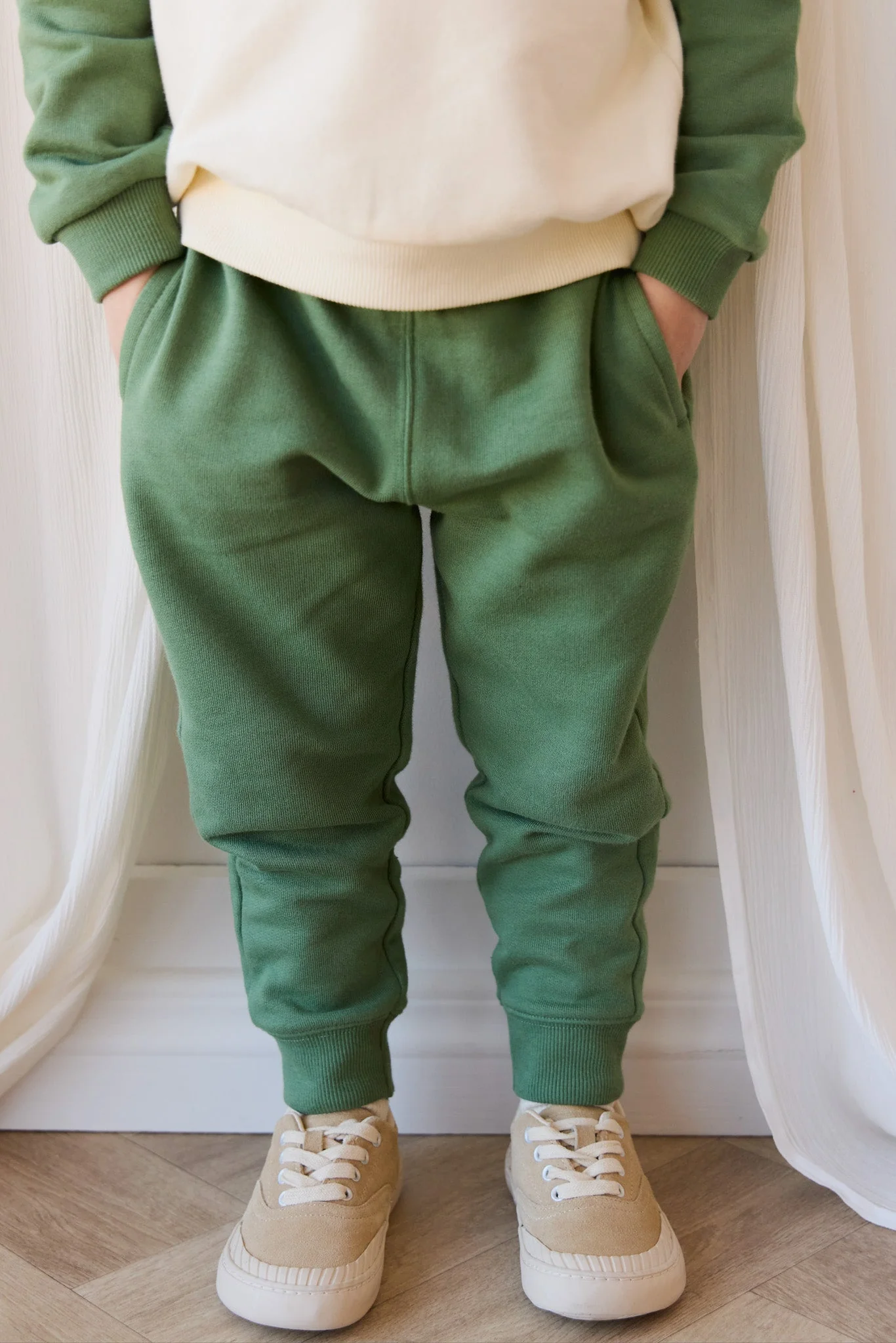 Organic Cotton Dominic Track Pant - Snow Pea - Image 5