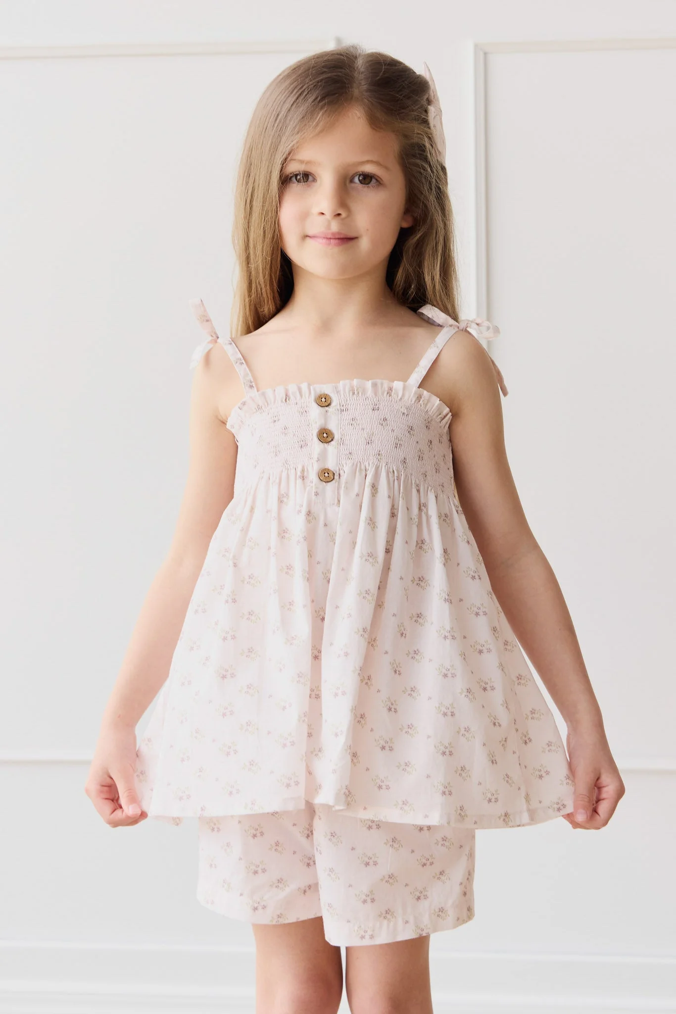 Organic Cotton Ellie Top - Rose Floral Pink - Image 7