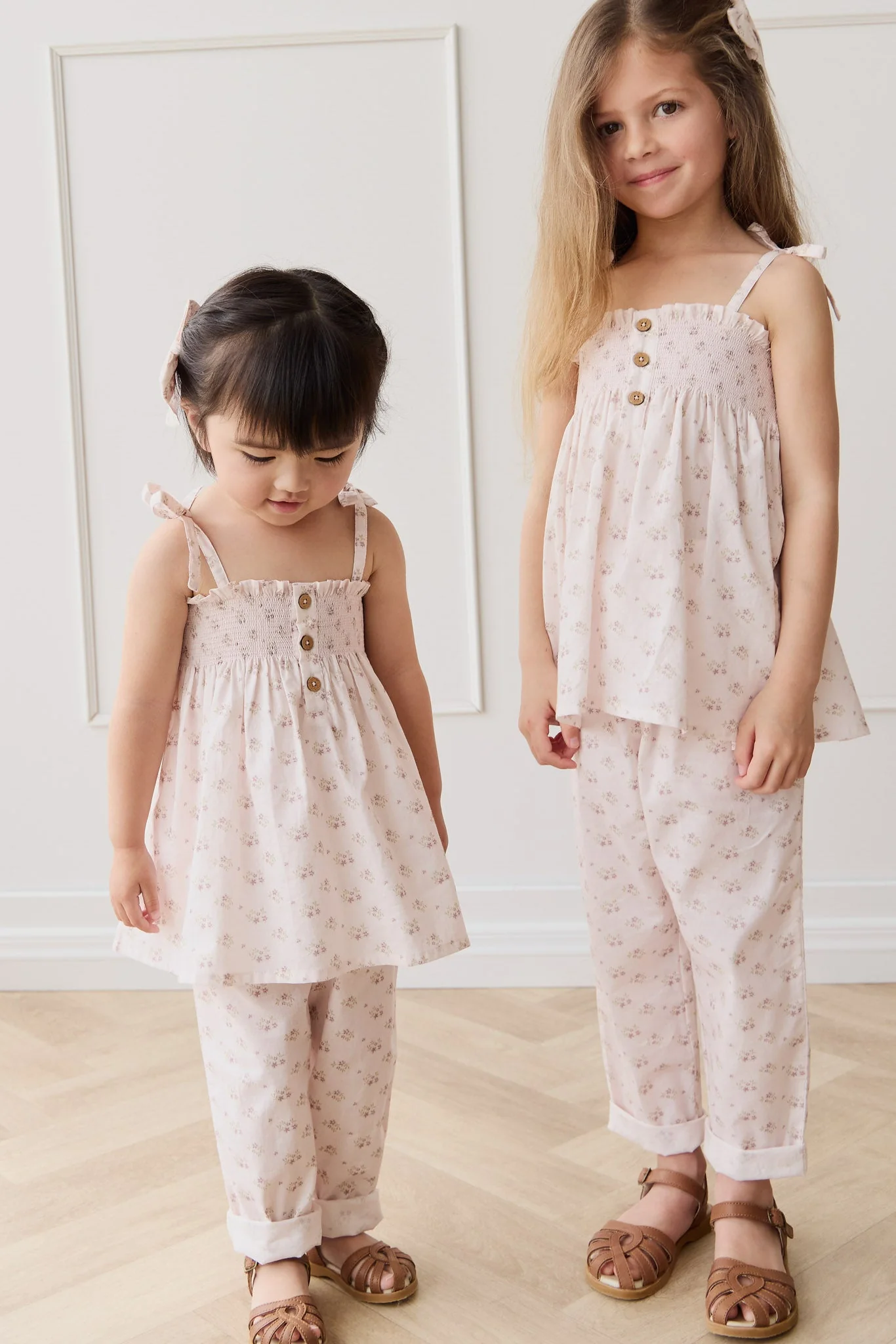 Organic Cotton Elodie Pant - Rose Floral Pink - Image 5