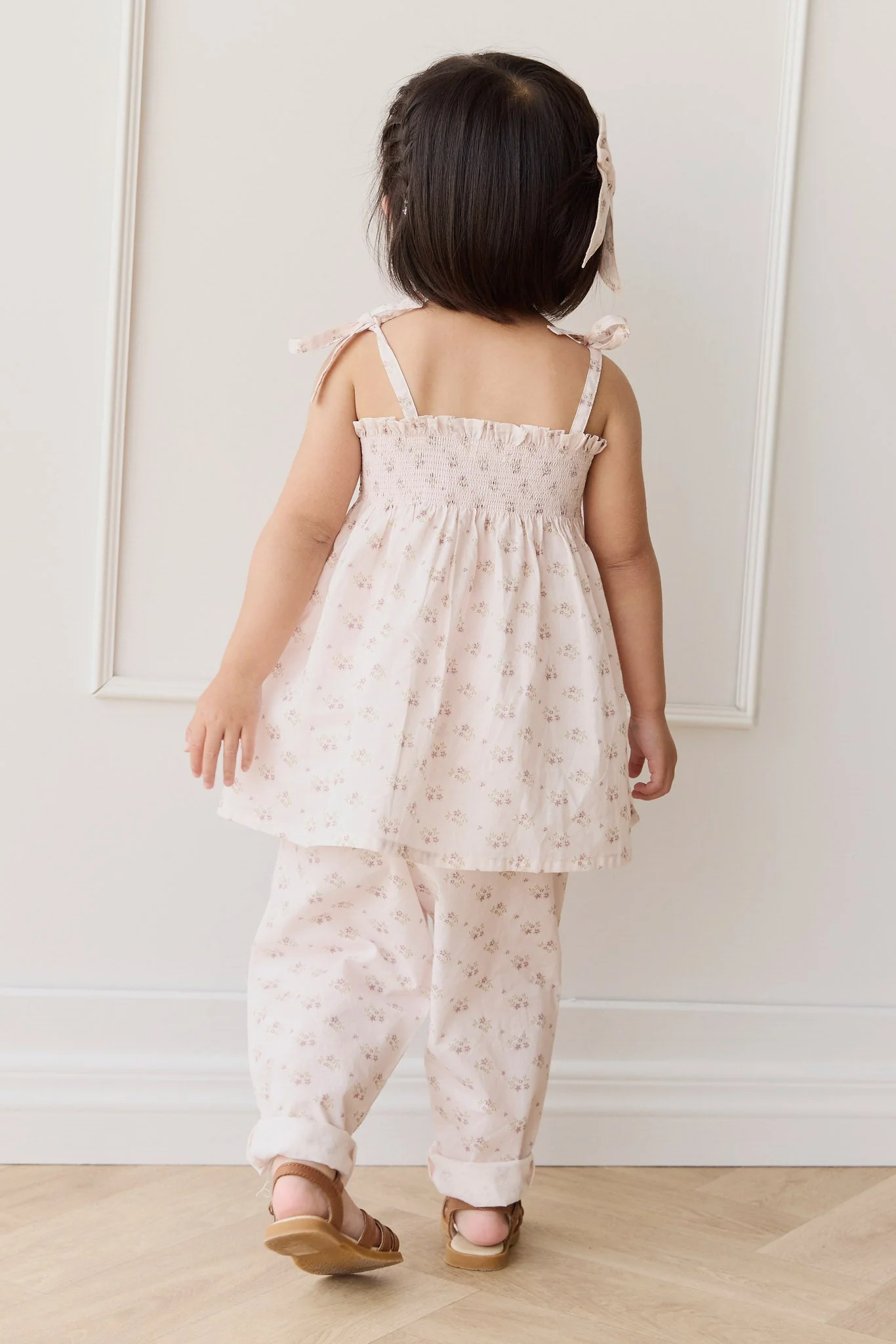 Organic Cotton Elodie Pant - Rose Floral Pink - Image 6