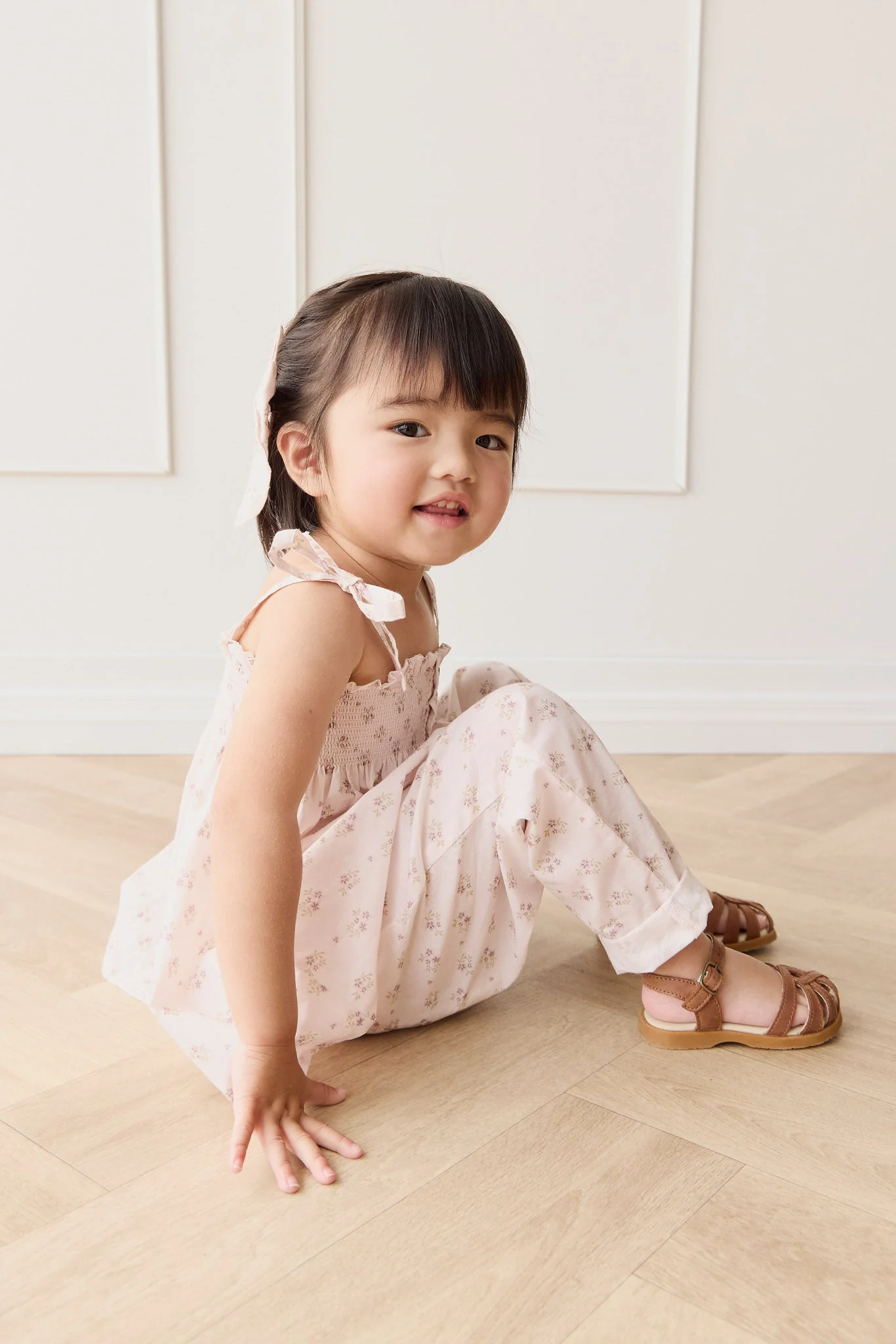Organic Cotton Elodie Pant - Rose Floral Pink - Image 7