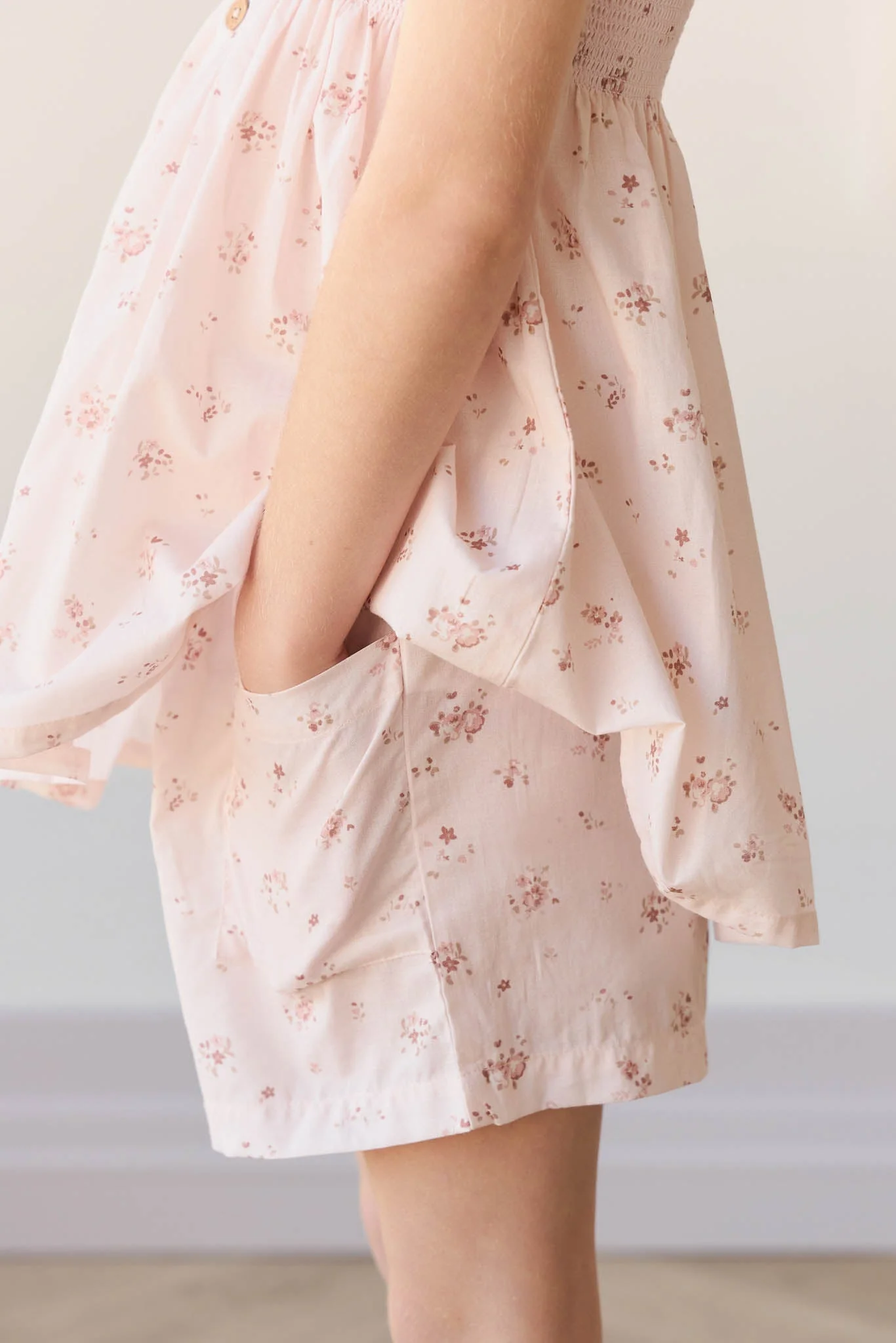 Organic Cotton Emelia Short - Petite Fleur Soft Peony - Image 2