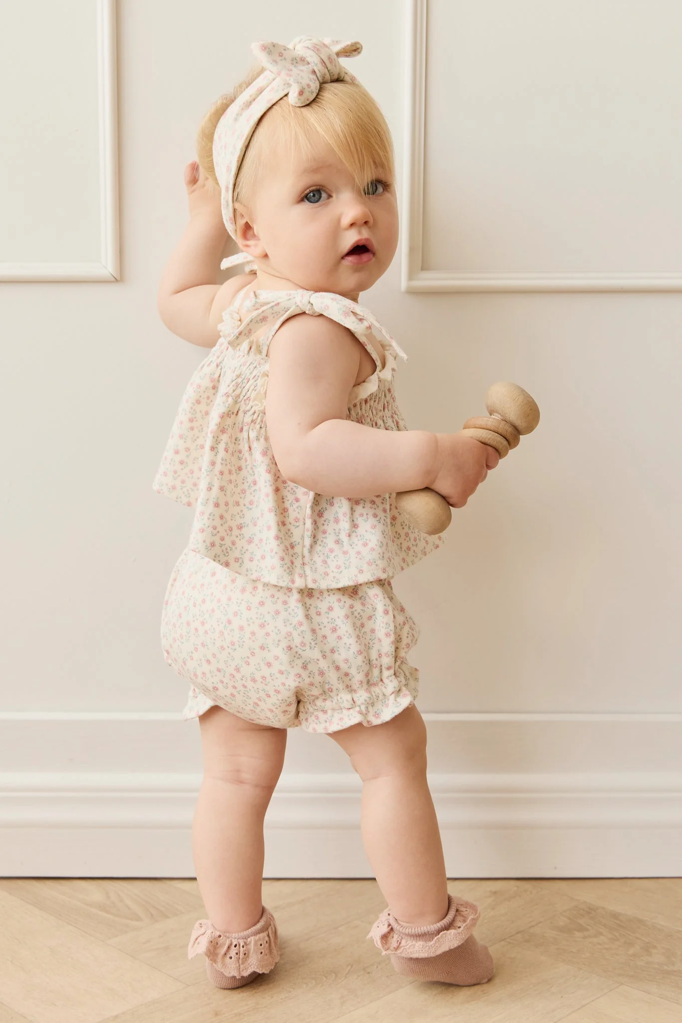 Organic Cotton Emmeline Top - Posy Garden Pink - Image 4