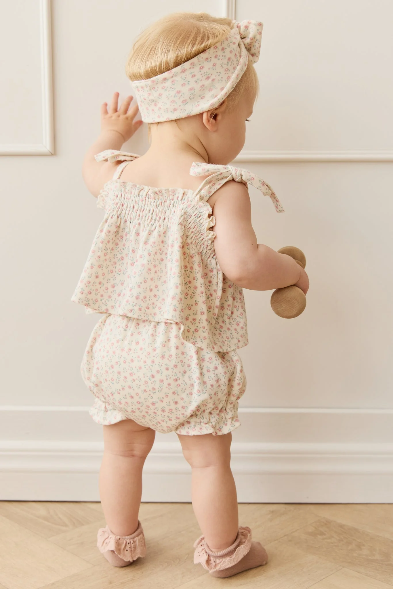 Organic Cotton Emmeline Top - Posy Garden Pink - Image 5