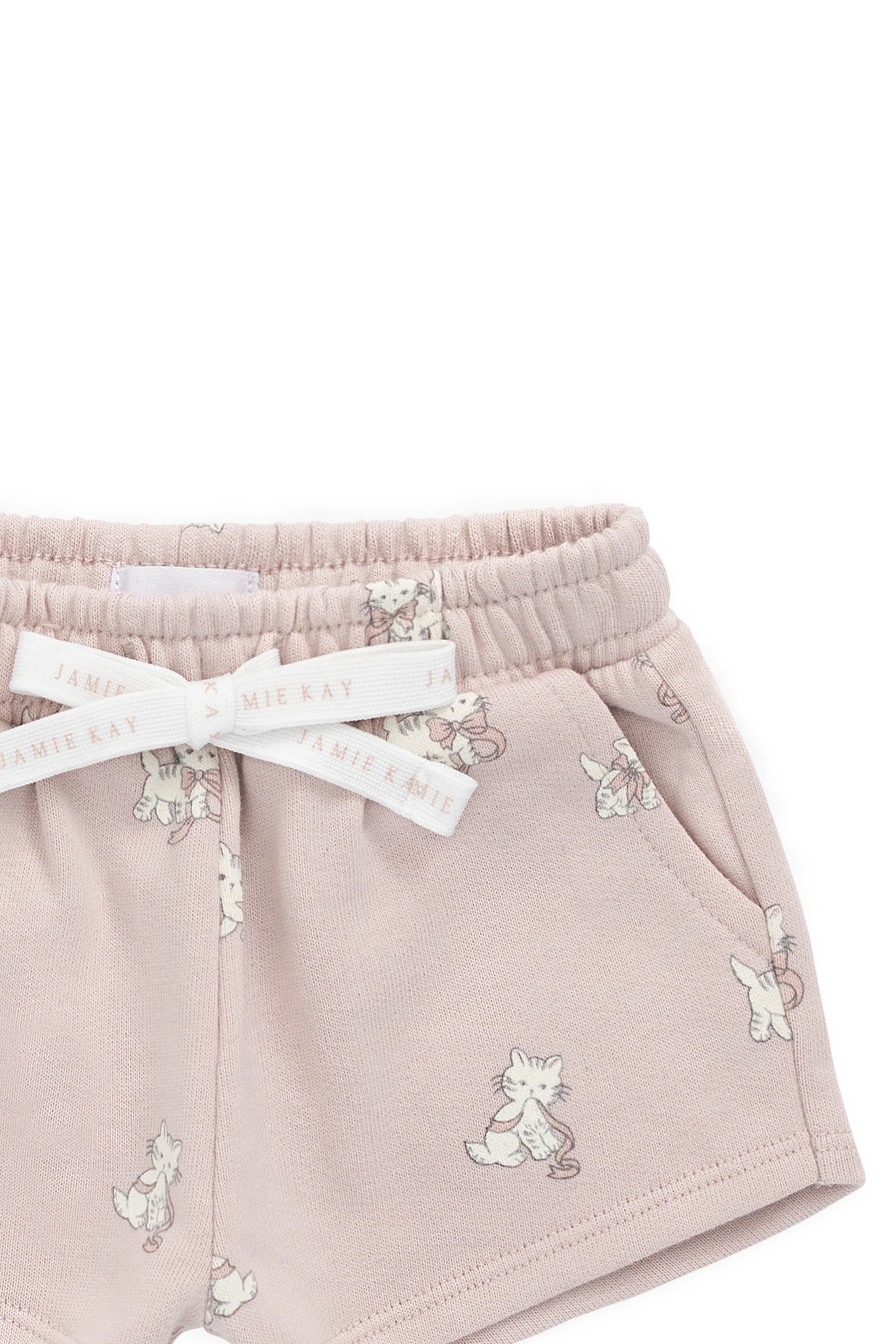 Organic Cotton Etta Short-Bow Kitties Mauve - Image 7