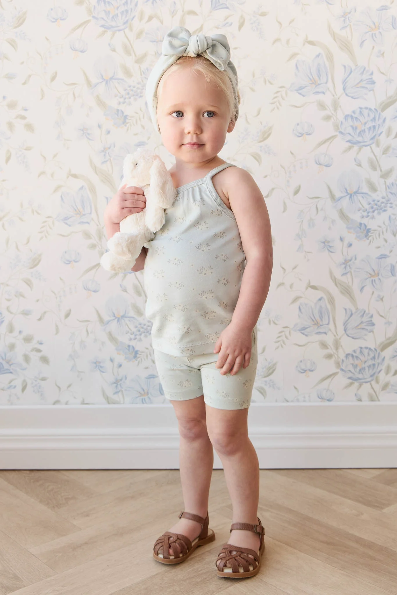 Organic Cotton Everyday Bike Short - Rose Floral Smoke - Image 3
