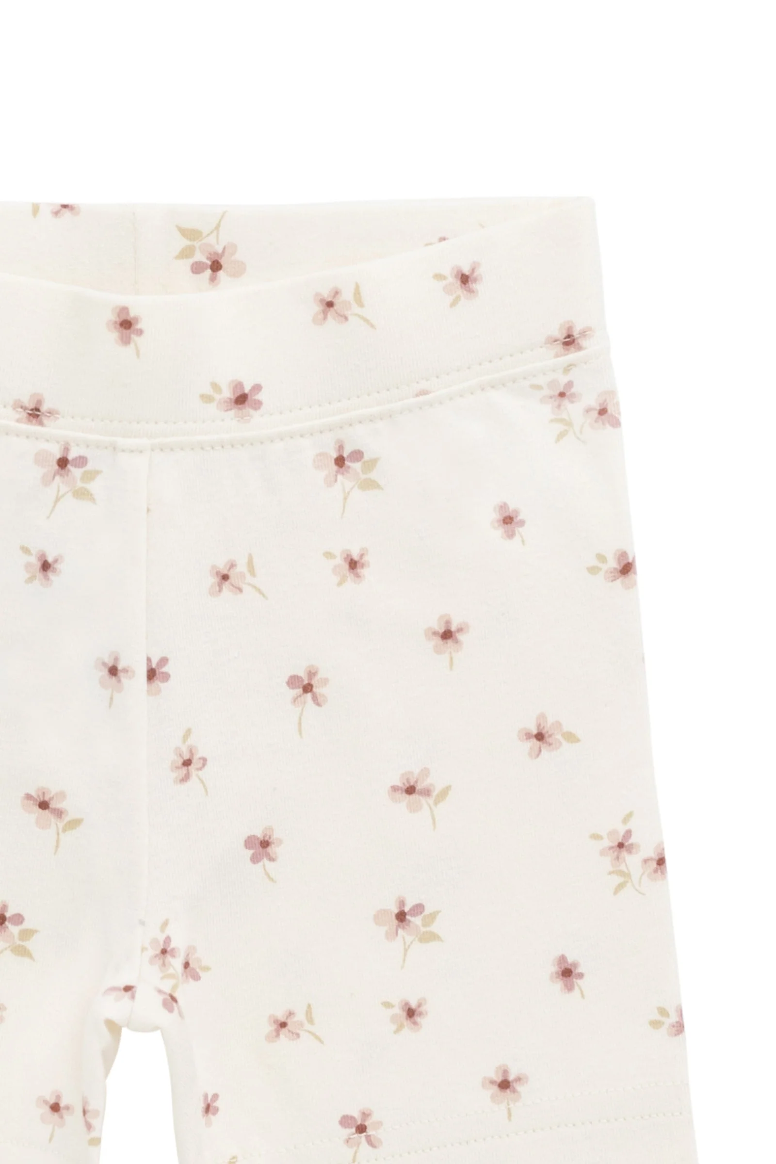 Organic Cotton Everyday Bike Short - Simple Flowers Egret - Image 4