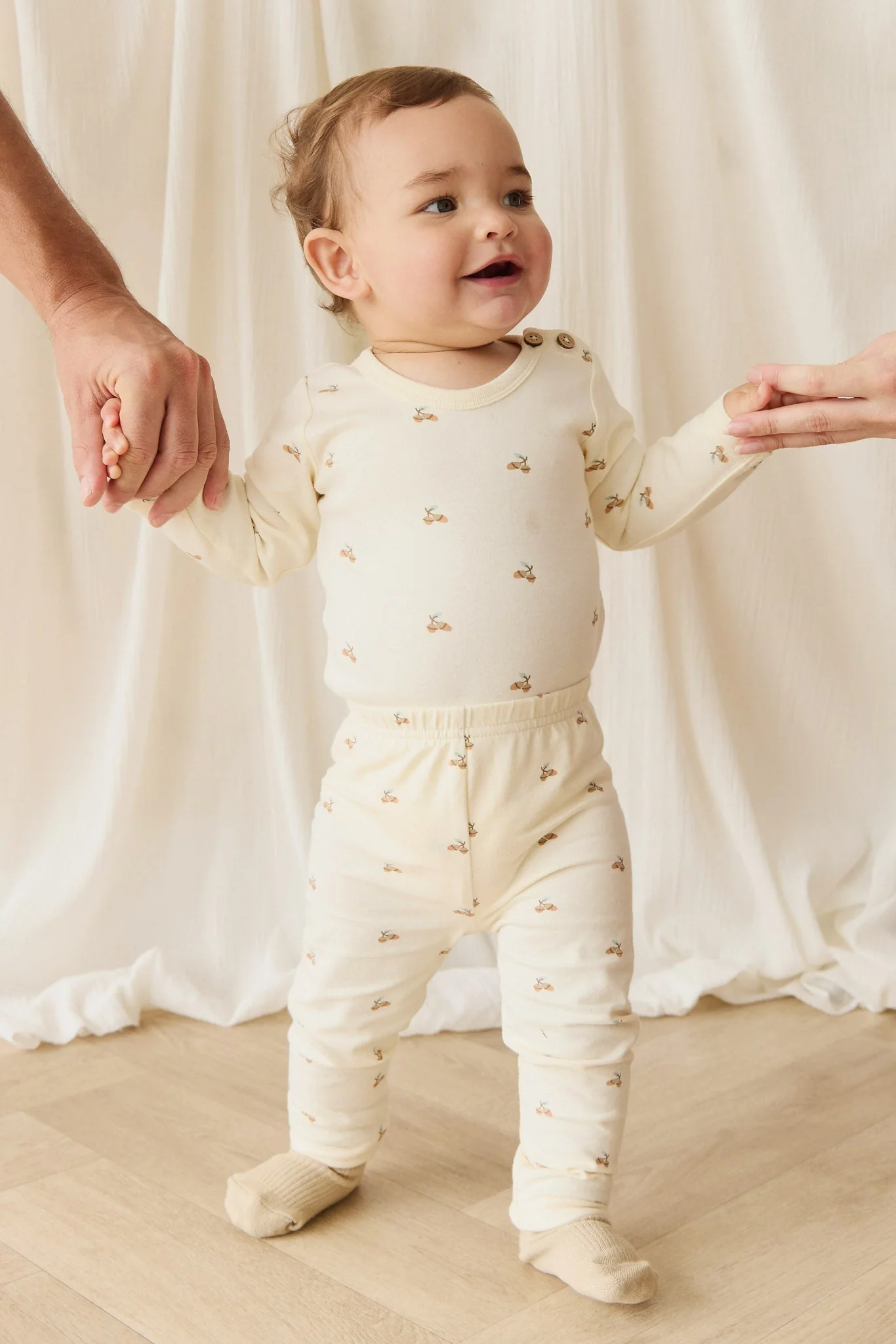 Organic Cotton Everyday Legging - Forest Night Acorns - Image 4