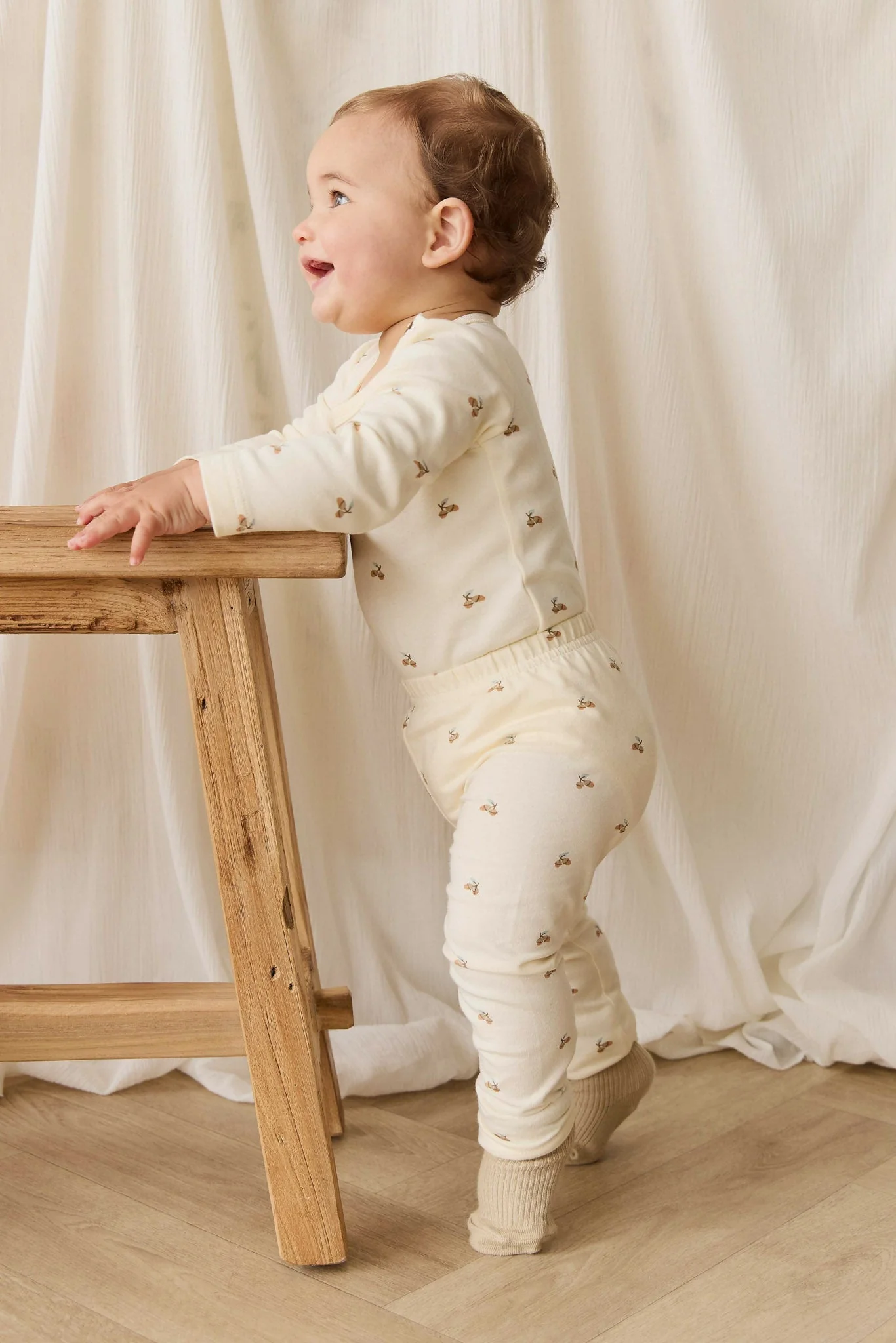 Organic Cotton Everyday Legging - Forest Night Acorns - Image 5