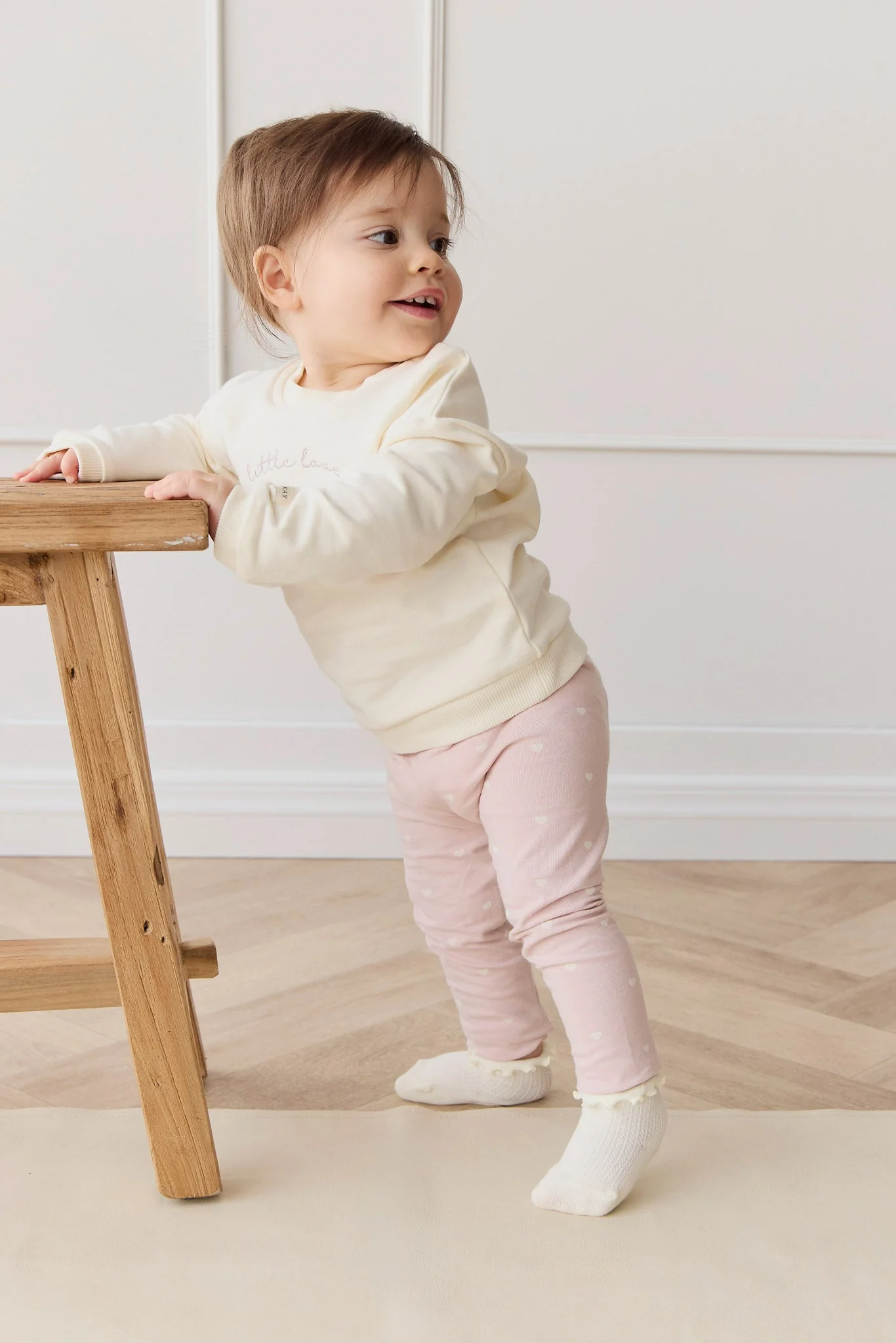 Organic Cotton Everyday Legging - Petite Heart Old Rose - Image 2