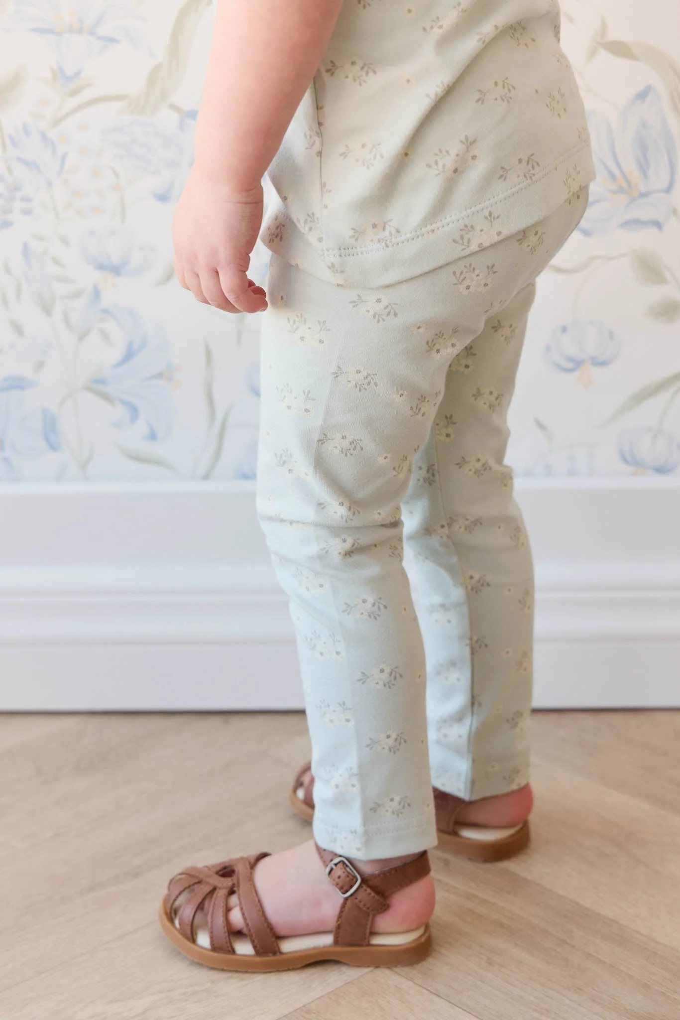 Organic Cotton Everyday Legging - Rose Floral Smoke - Image 3