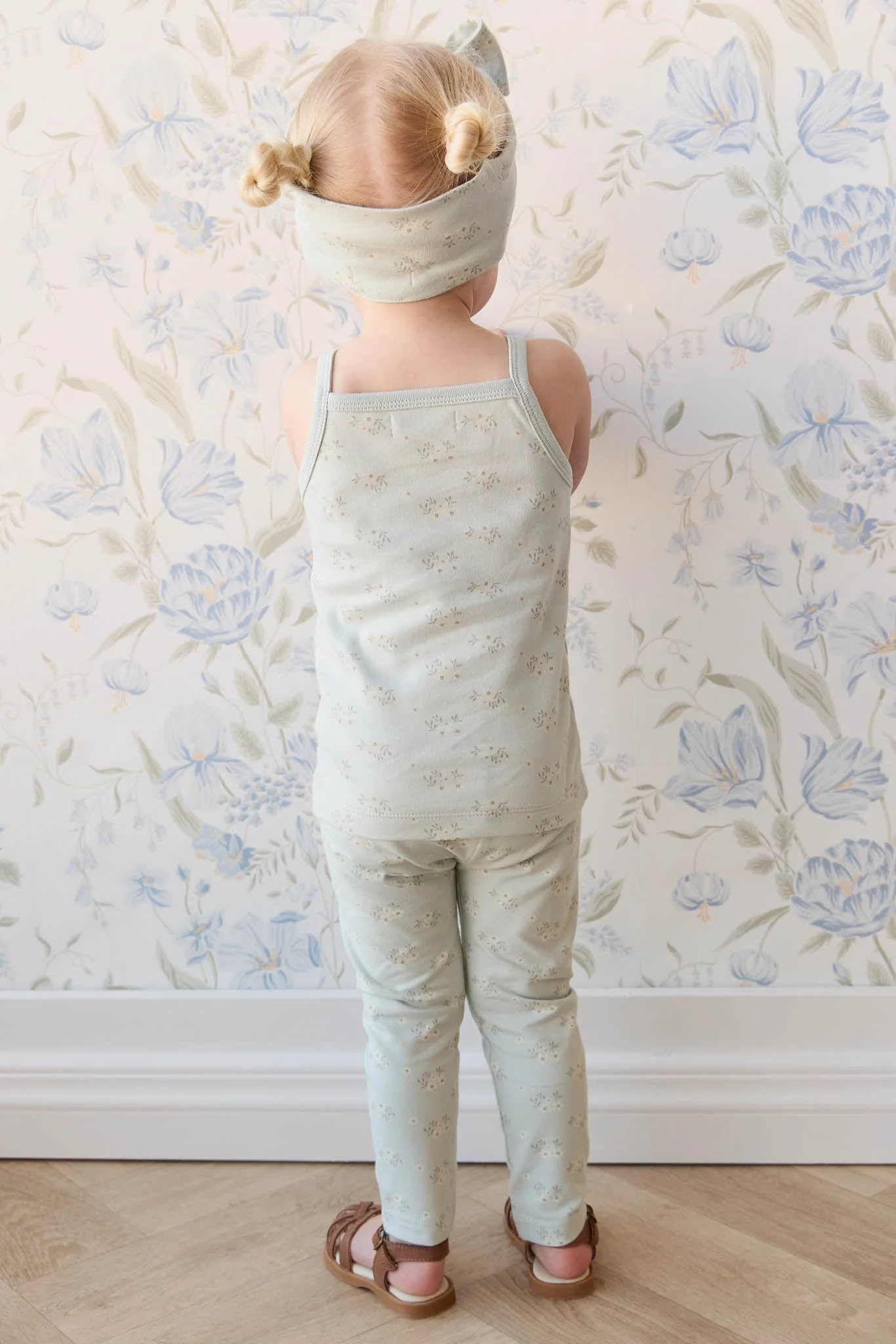 Organic Cotton Everyday Legging - Rose Floral Smoke - Image 4