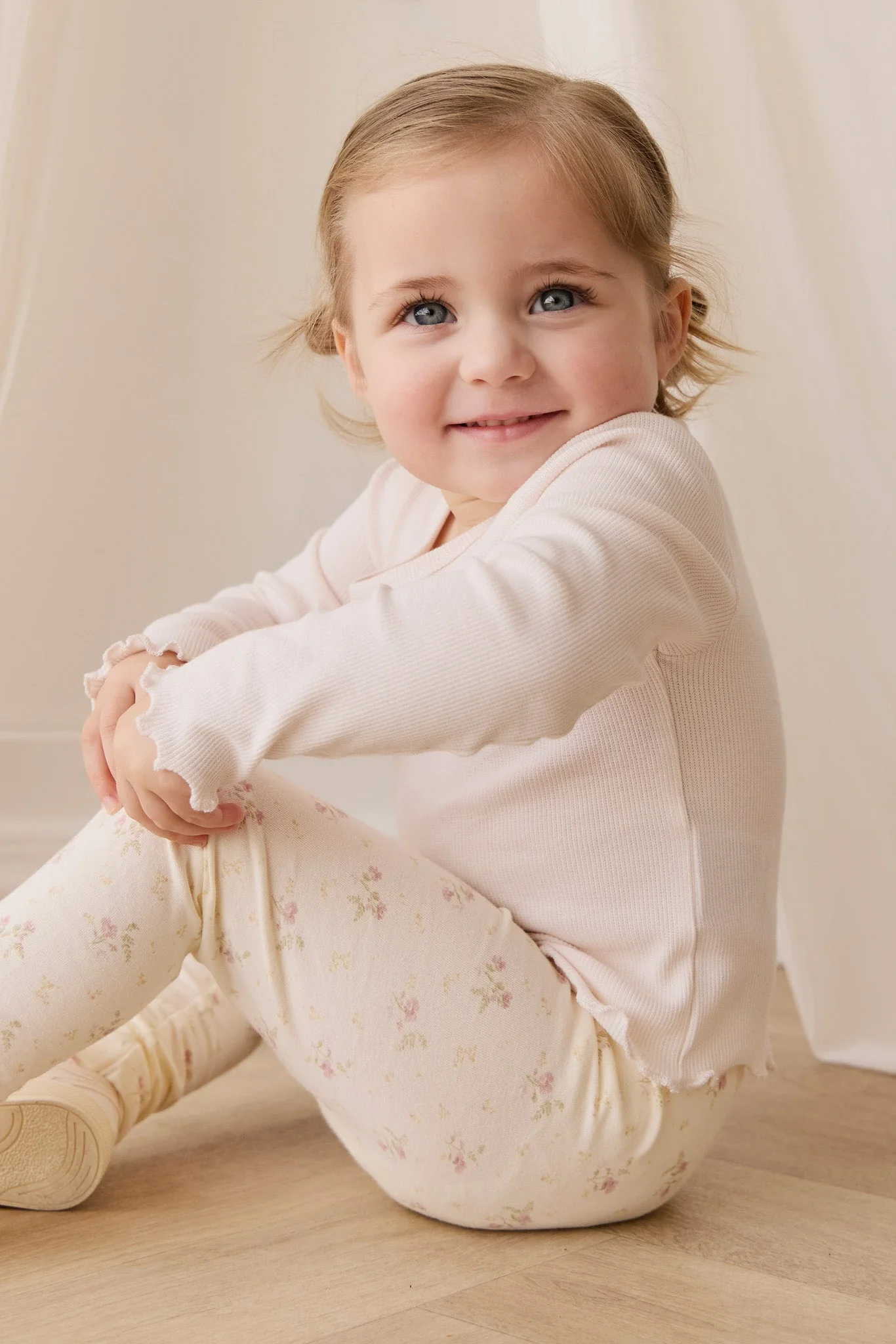 Organic Cotton Everyday Legging - Thelma Parchment - Image 2