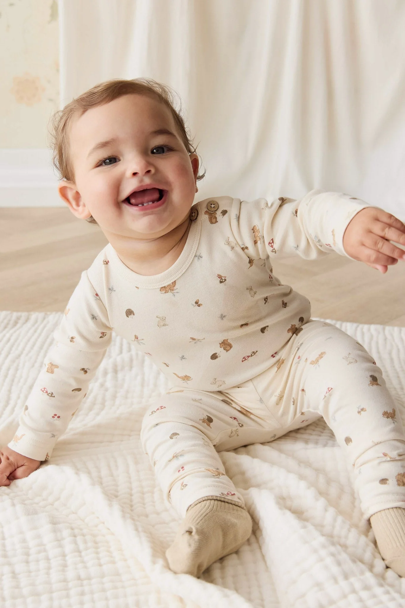 Organic Cotton Fernley Bodysuit - Forest Gathering - Image 3