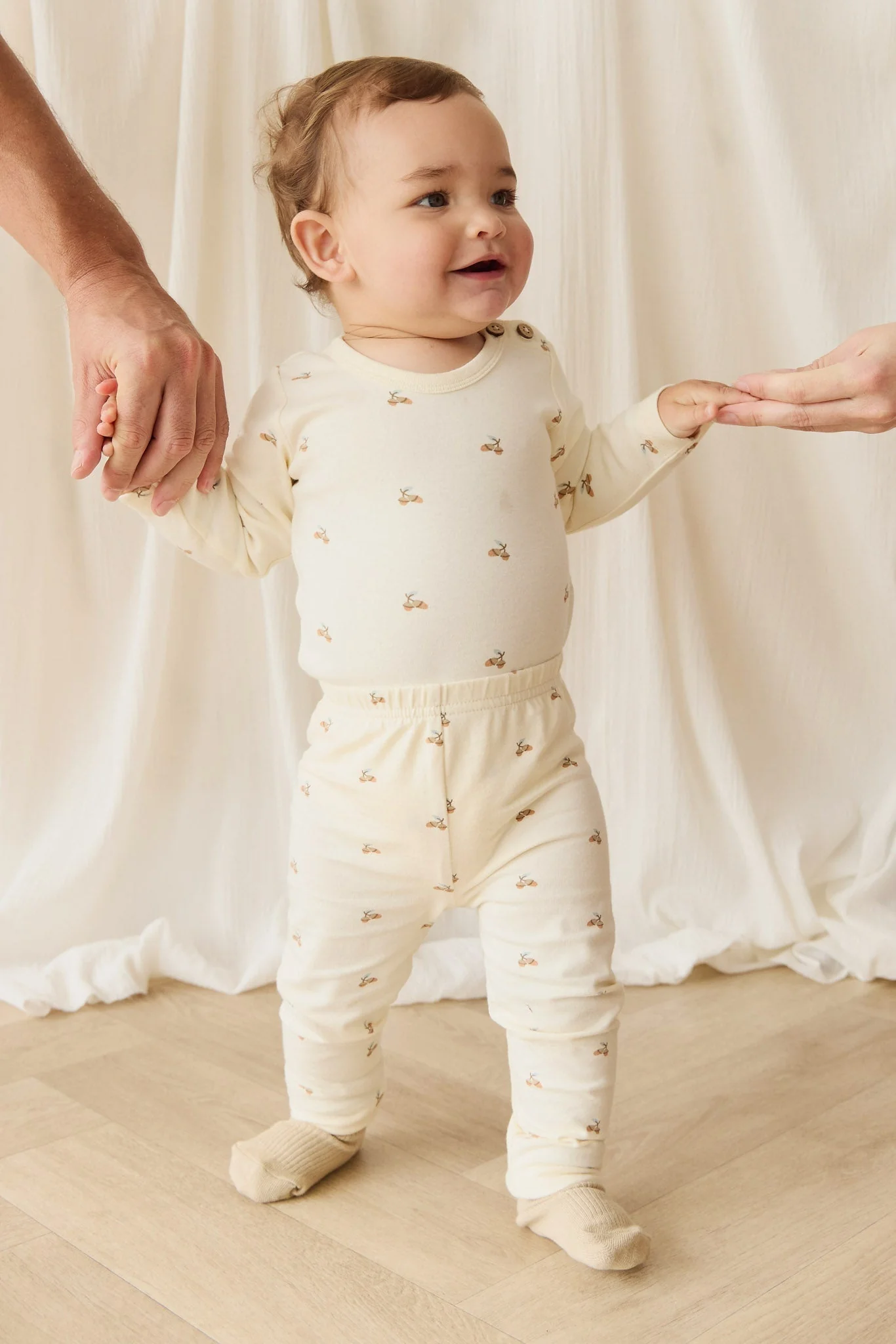Organic Cotton Fernley Bodysuit - Forest Night Acorns - Image 4