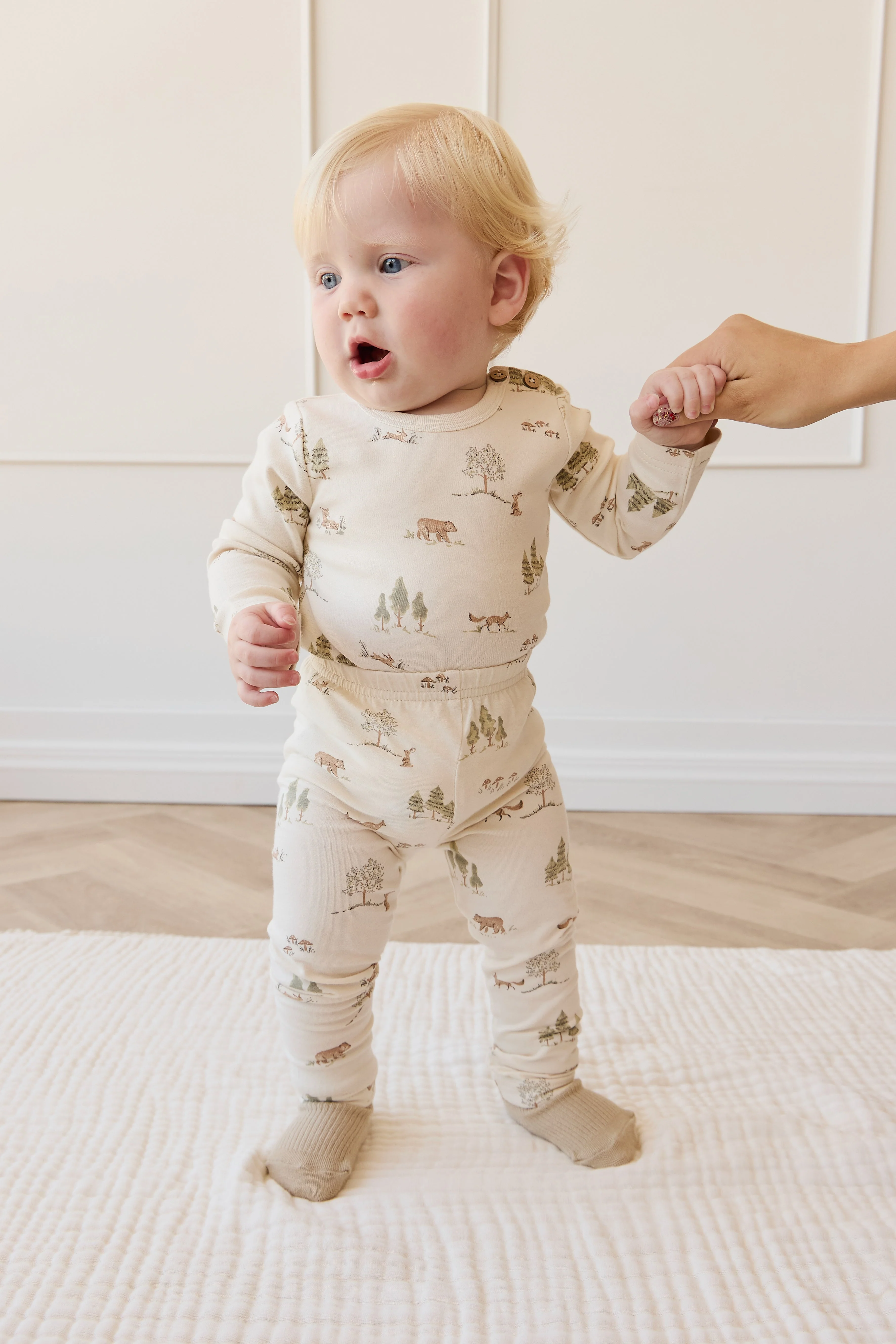 Organic Cotton Fernley Bodysuit - Pine Forest Friends - Image 3