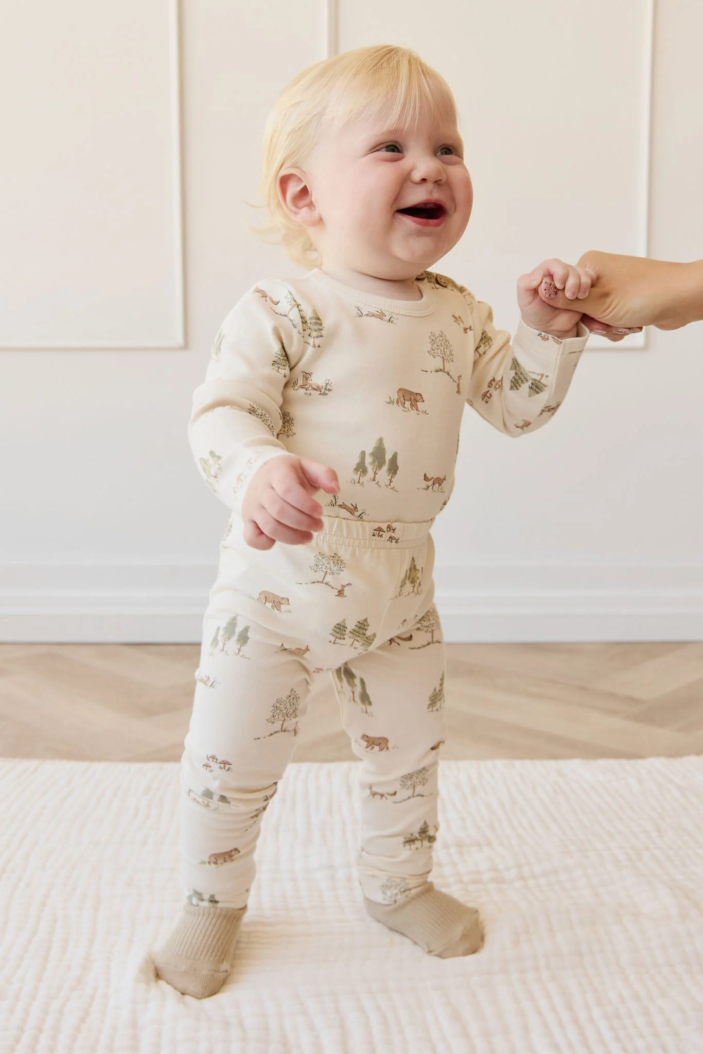 Organic Cotton Fernley Bodysuit - Pine Forest Friends - Image 5