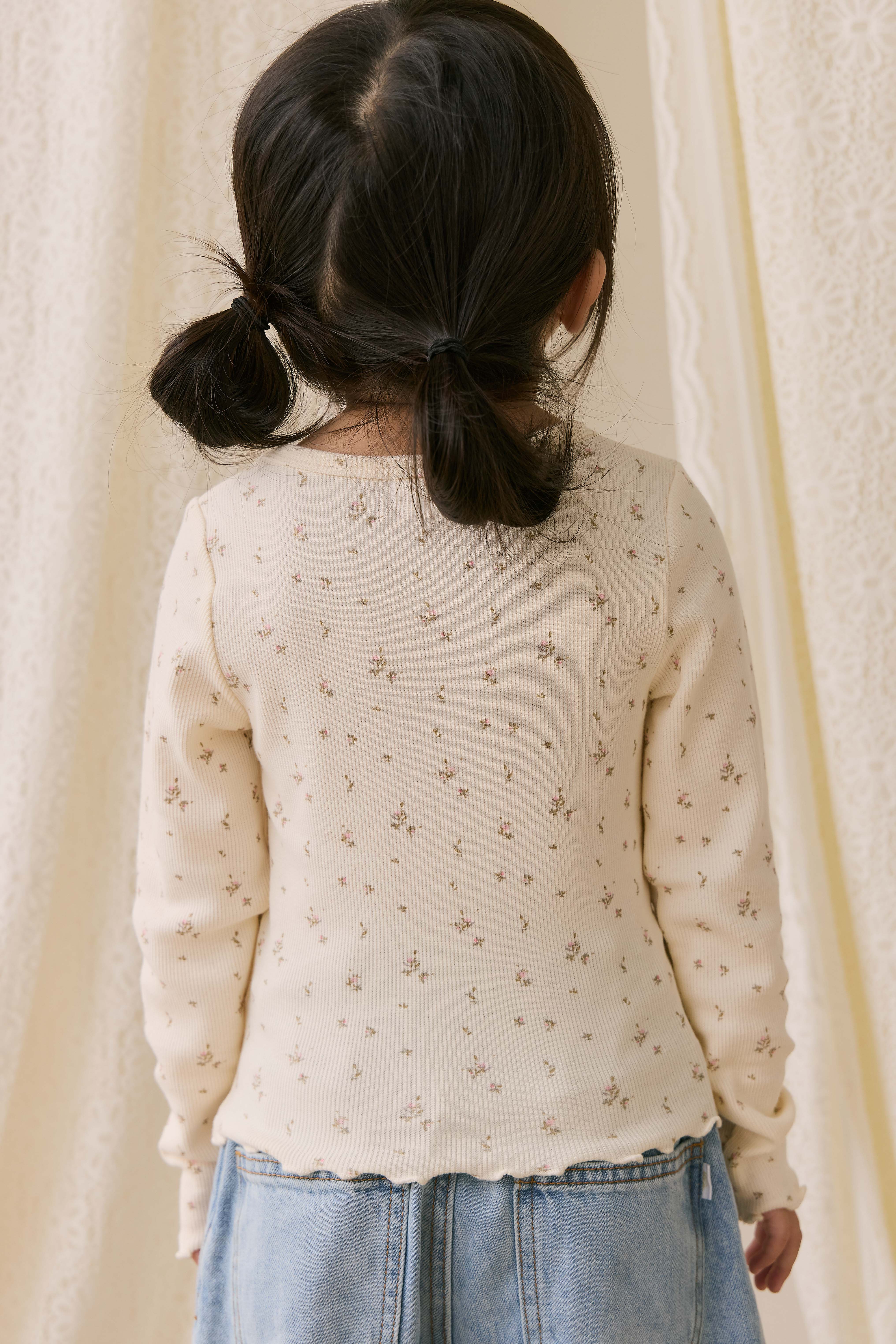Organic Cotton Fine Rib Agathe Top - Dina Antique - Image 3