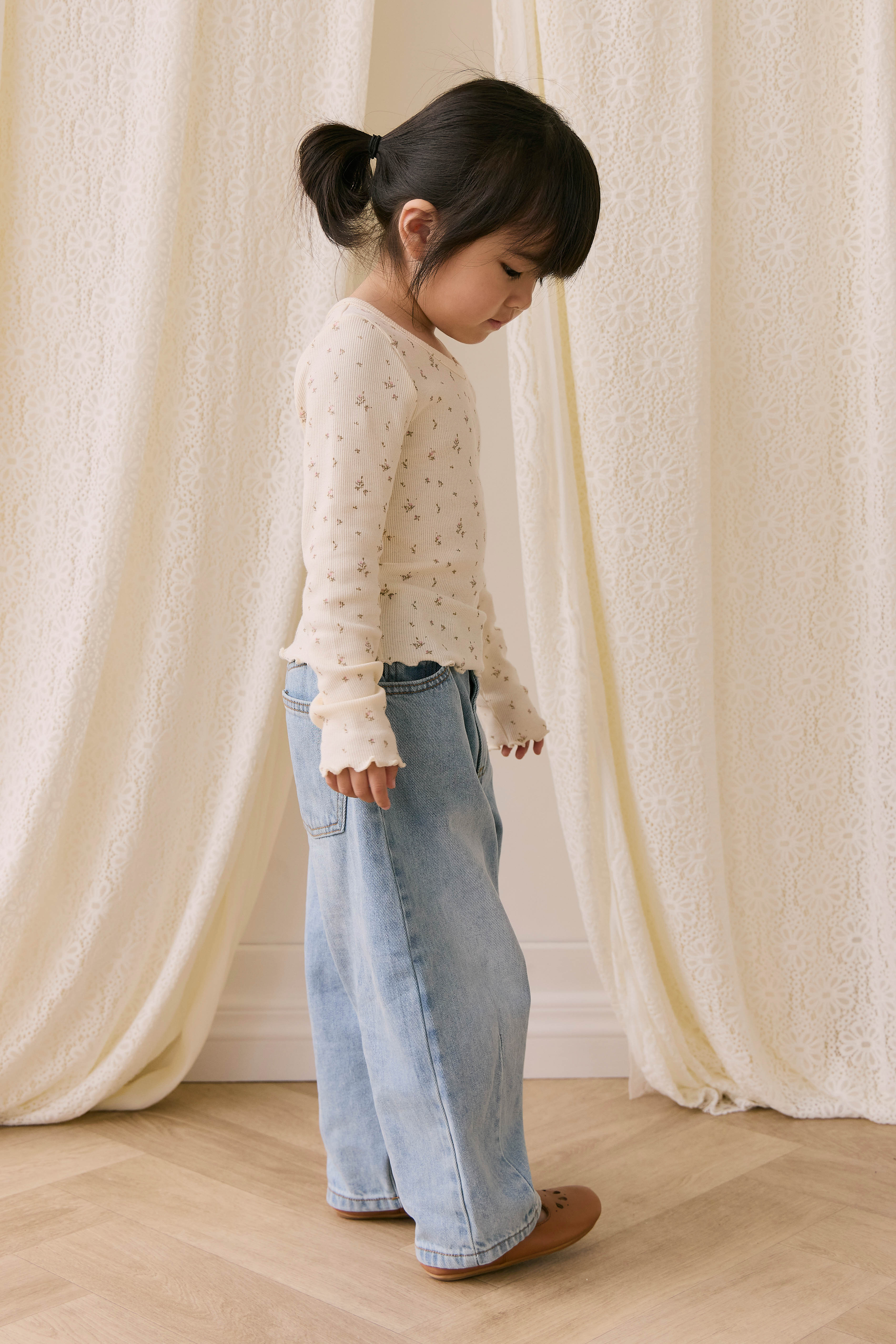 Organic Cotton Fine Rib Agathe Top - Dina Antique - Image 4