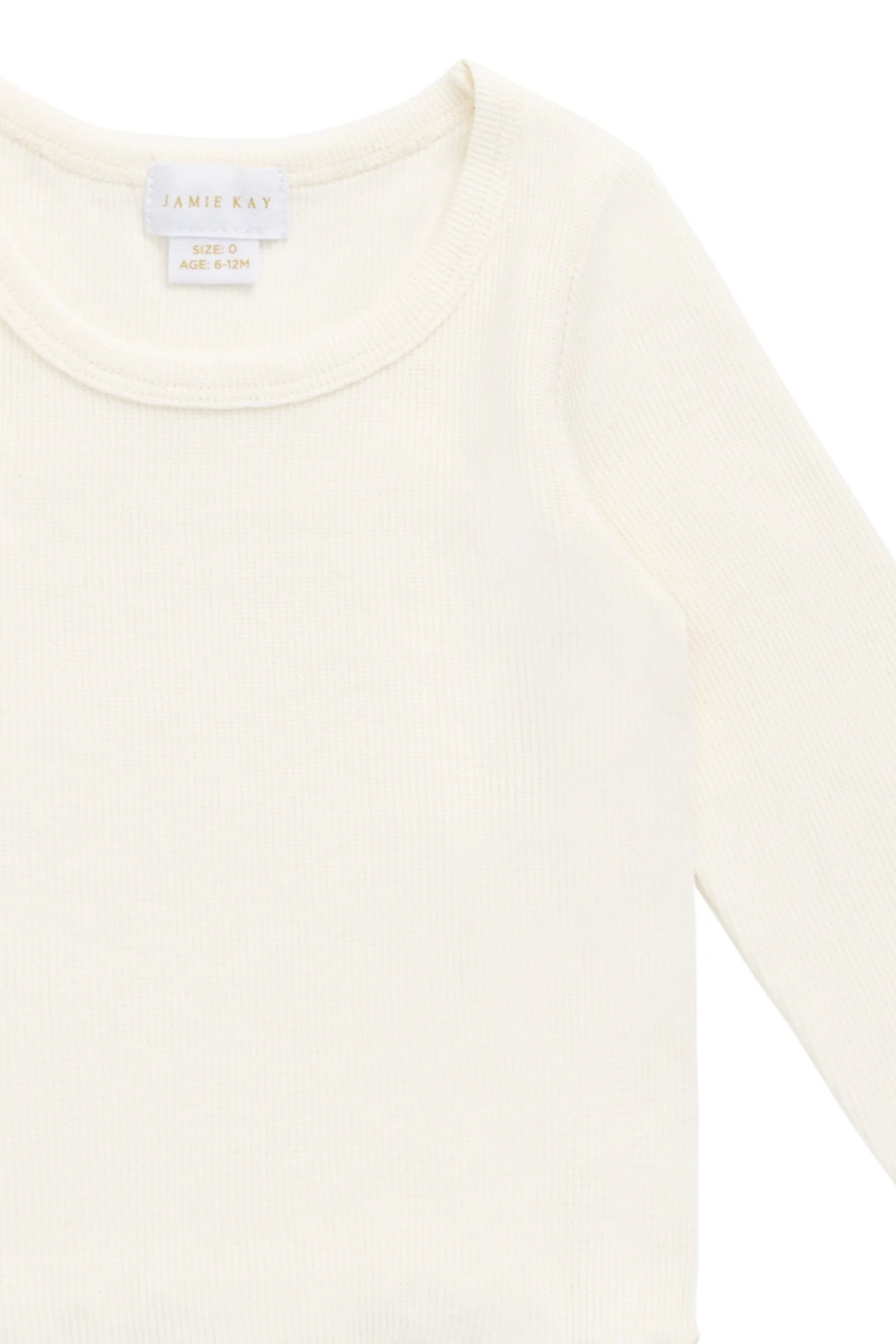 Cotton Fine Rib Agathe Top - Parchment - Image 2