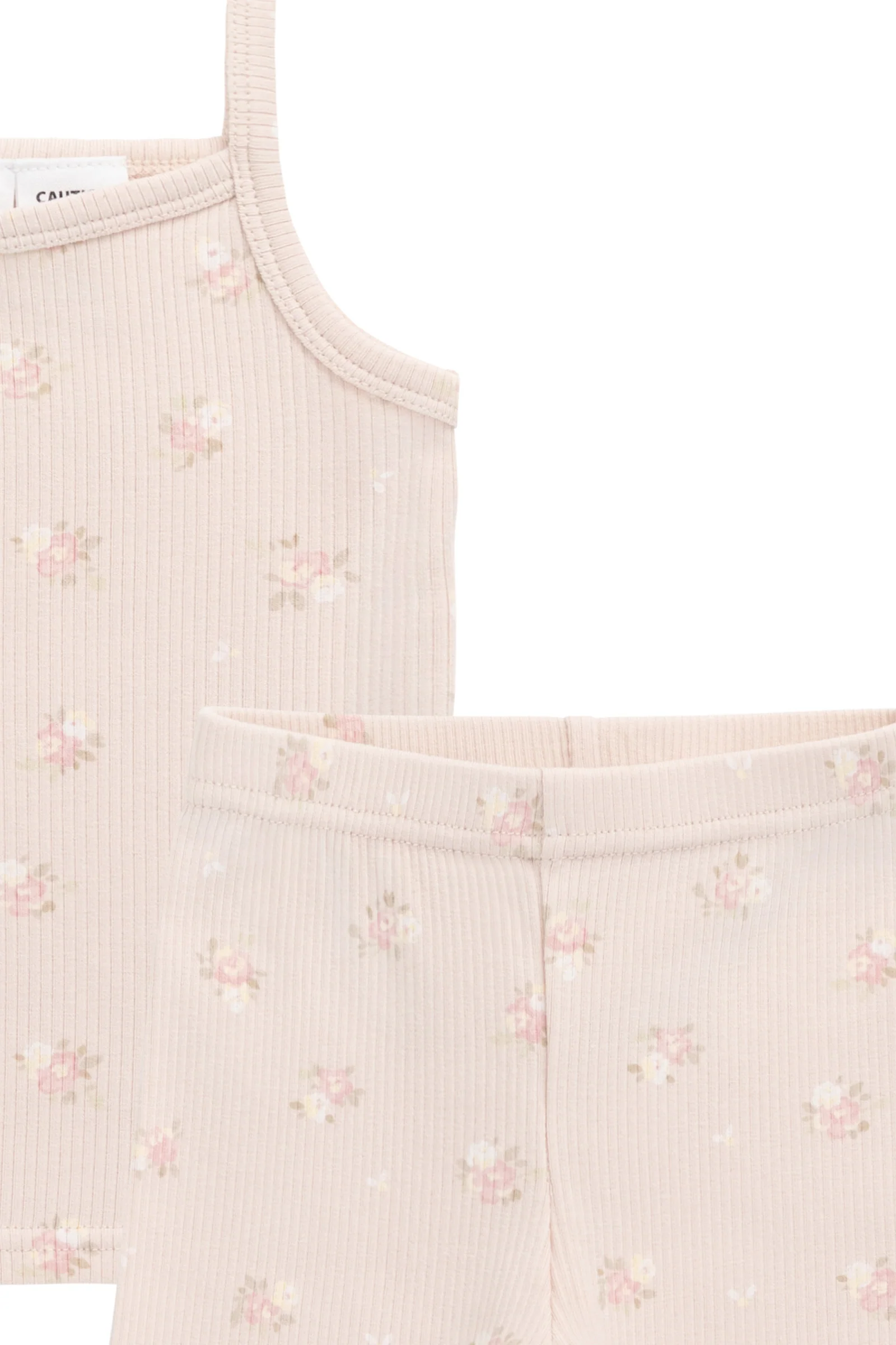 Organic Cotton Fine Rib Ari Singlet Pyjama Set - Simone Morganite - Image 7