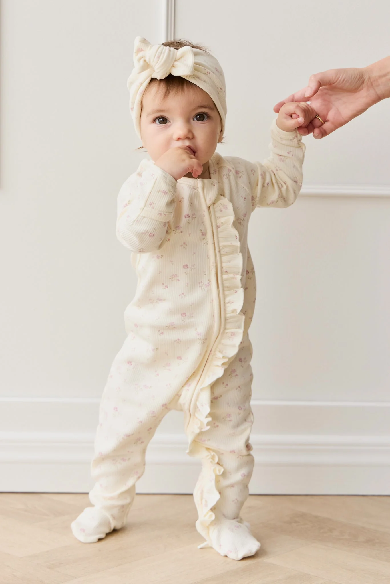 Organic Cotton Fine Rib Headband - Caroline Egret - Image 2