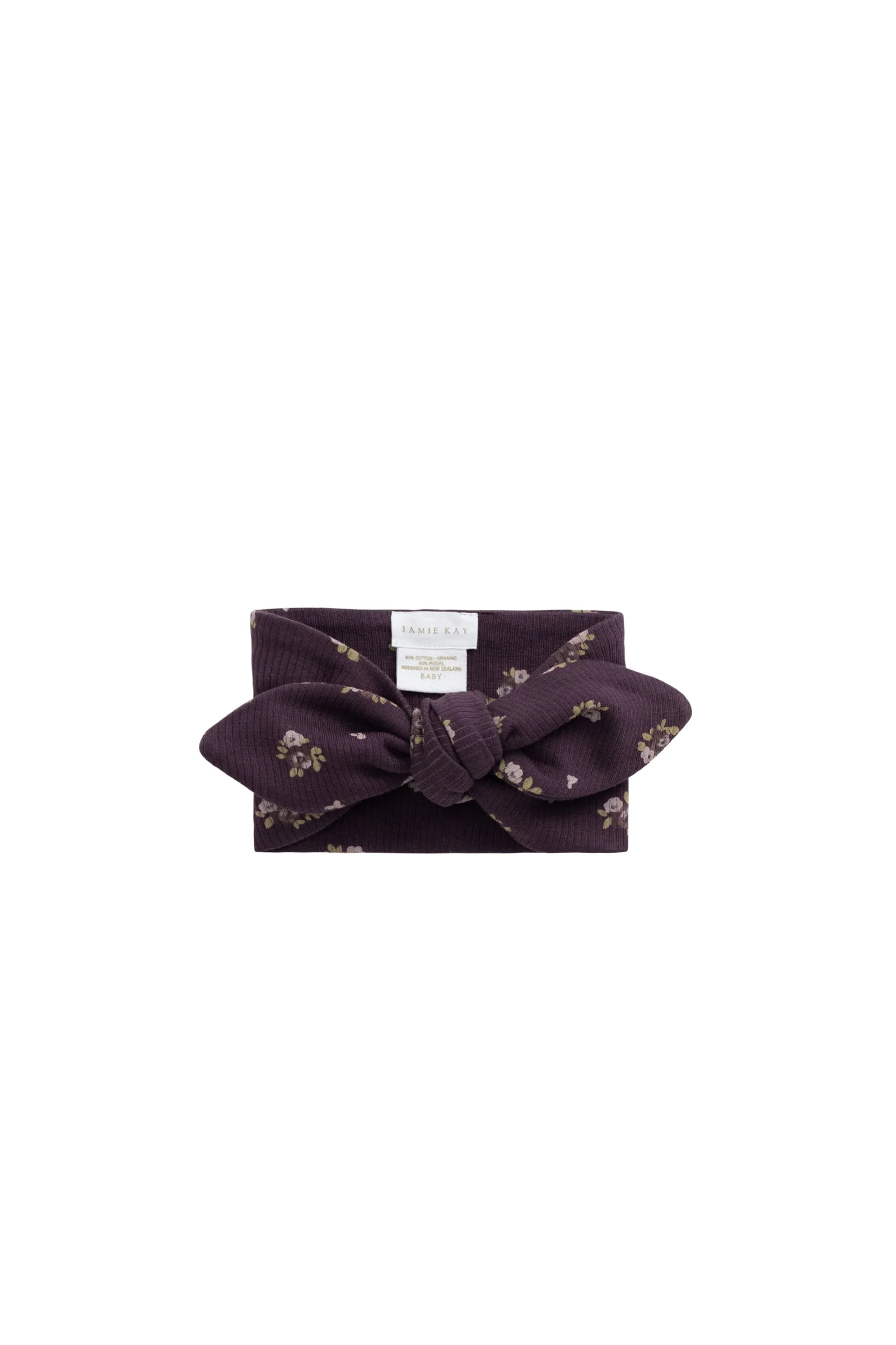 Organic Cotton Fine Rib Headband - Simone Huckleberry - Image 2