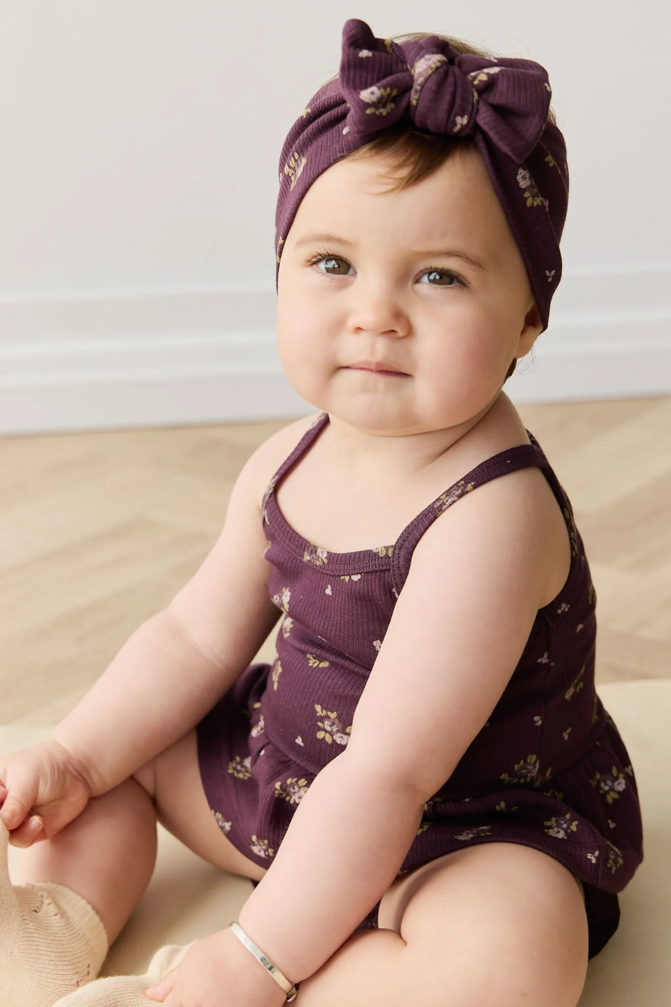 Organic Cotton Fine Rib Headband - Simone Huckleberry - Image 3
