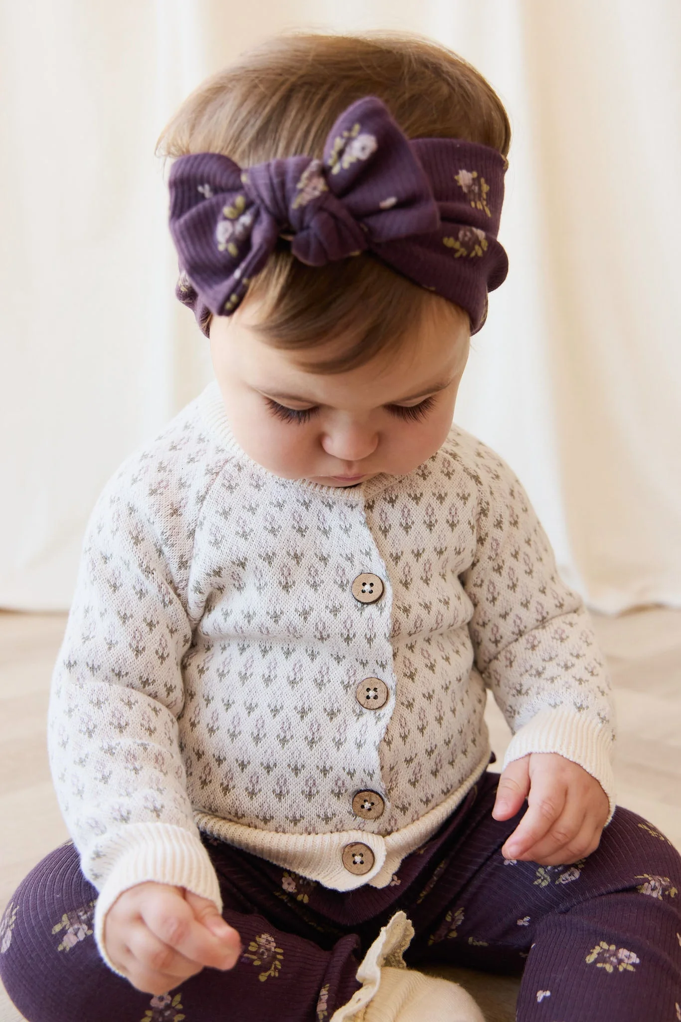 Organic Cotton Fine Rib Headband - Simone Huckleberry - Image 4