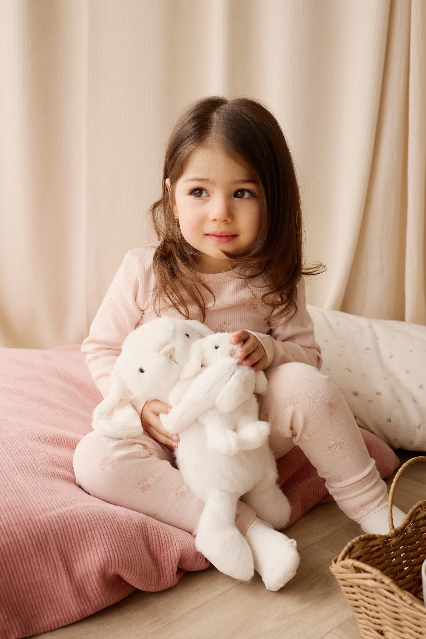 Organic Cotton Fine Rib Kayln Long Sleeve Pyjama Set - Simone Morganite - Image 4