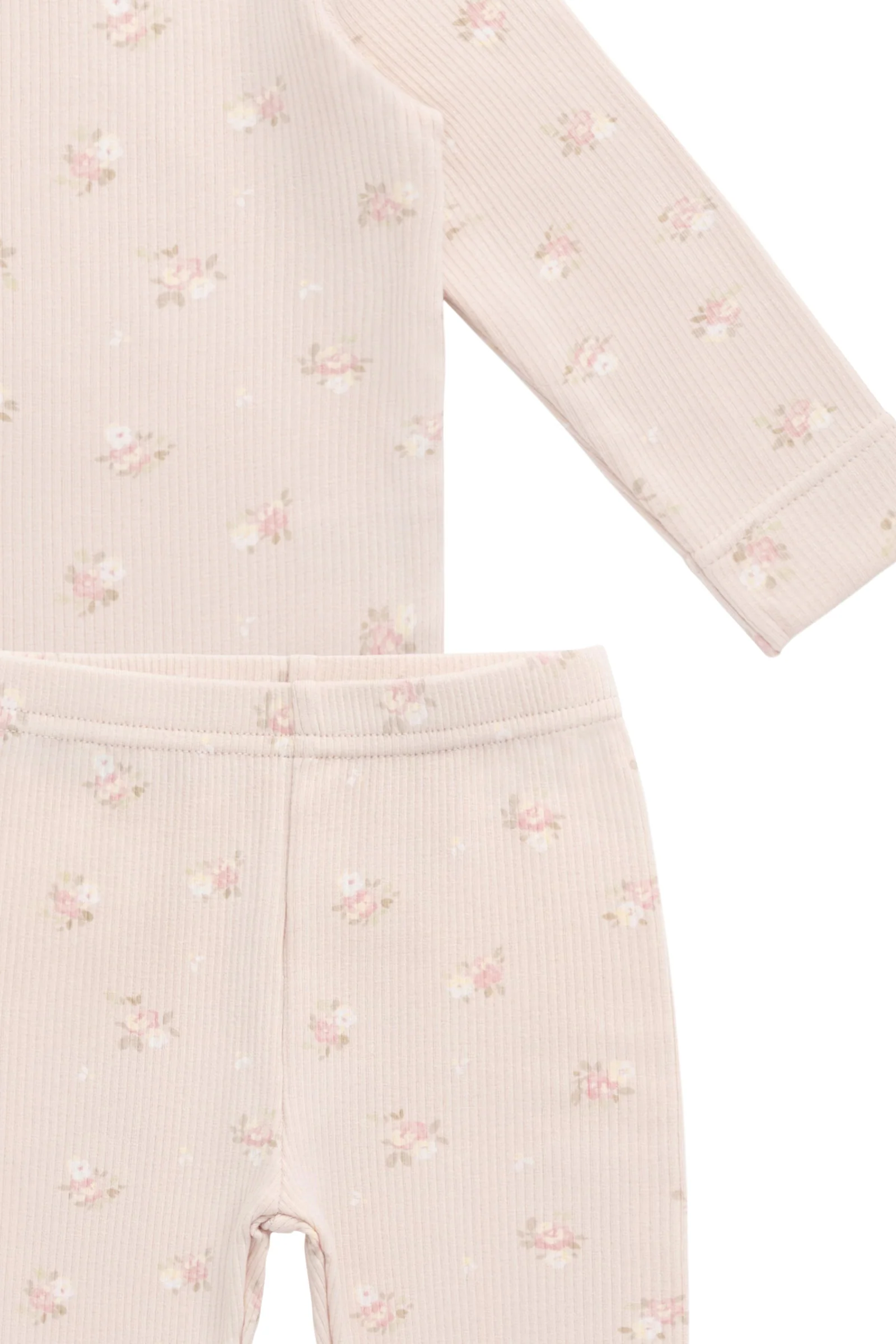 Organic Cotton Fine Rib Kayln Long Sleeve Pyjama Set - Simone Morganite - Image 7
