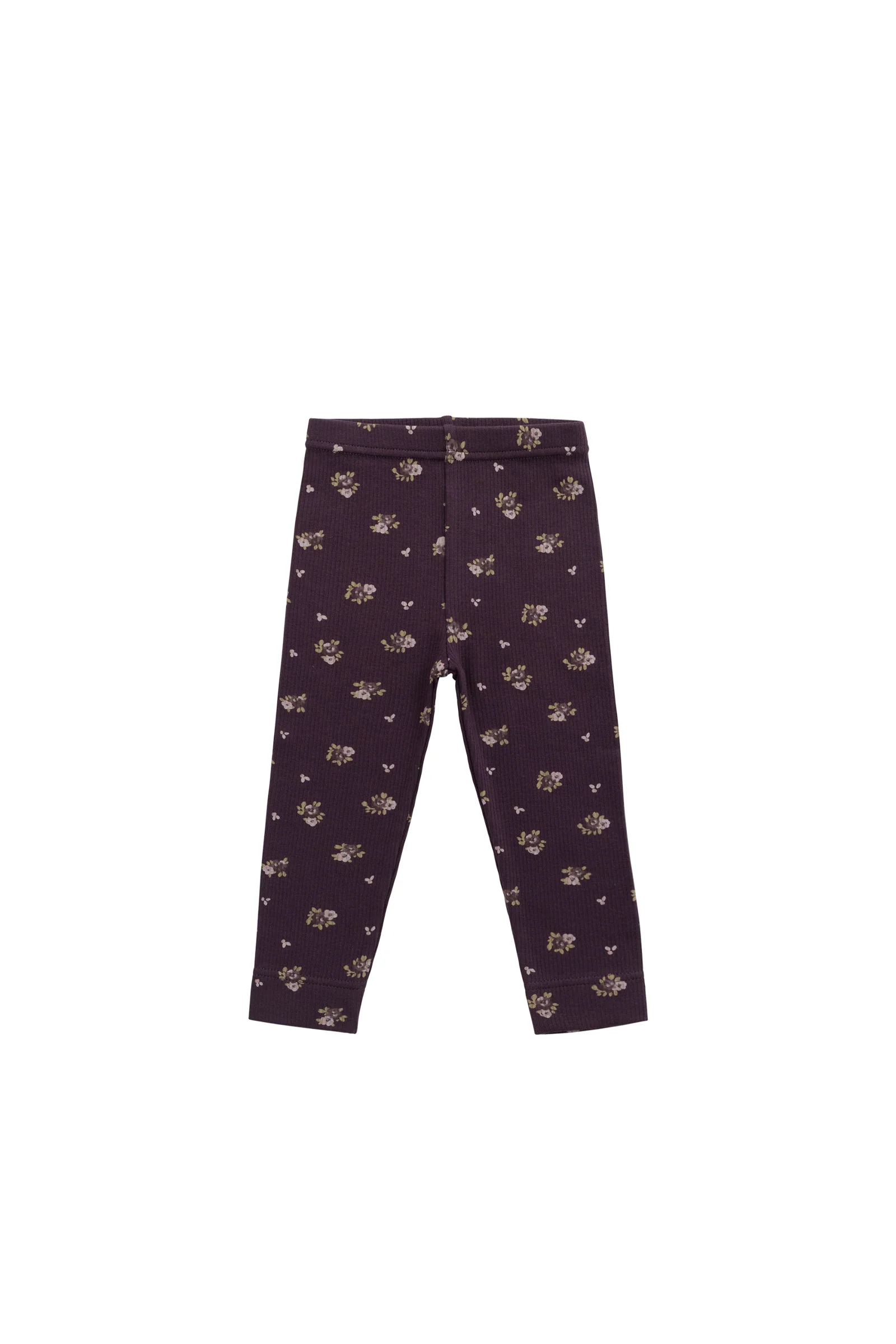Organic Cotton Fine Rib Legging - Simone Huckleberry - Image 2