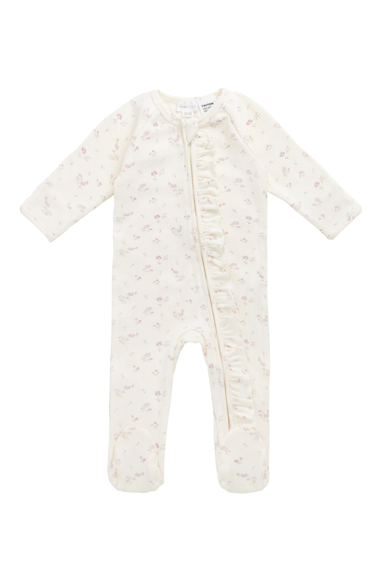 Organic Cotton Fine Rib Melanie Onepiece - Caroline Egret - Image 2