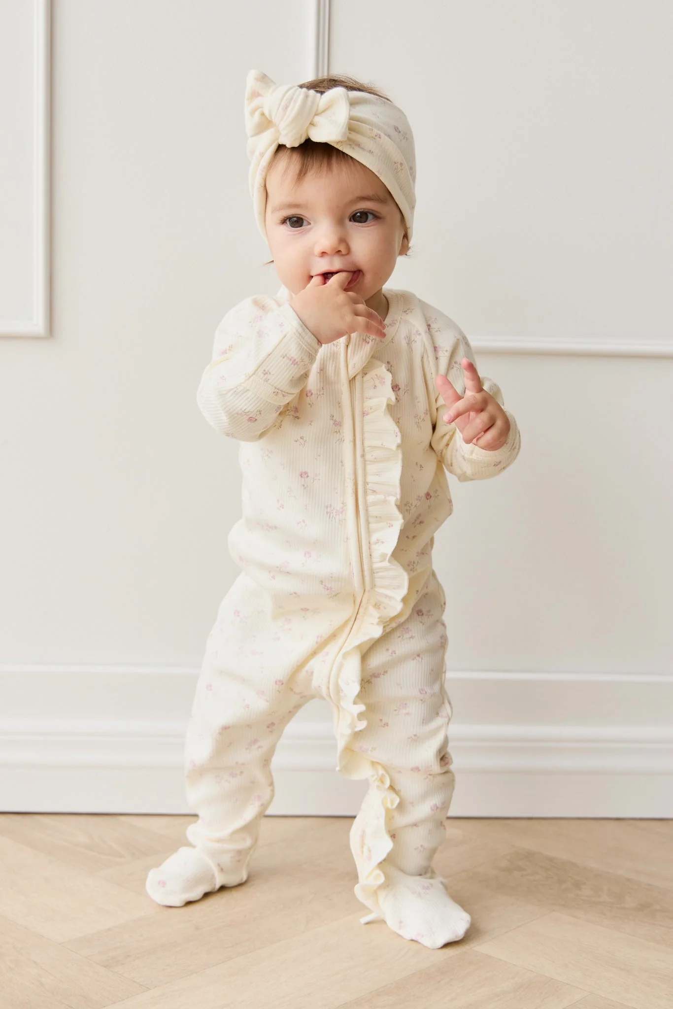 Organic Cotton Fine Rib Melanie Onepiece - Caroline Egret - Image 3