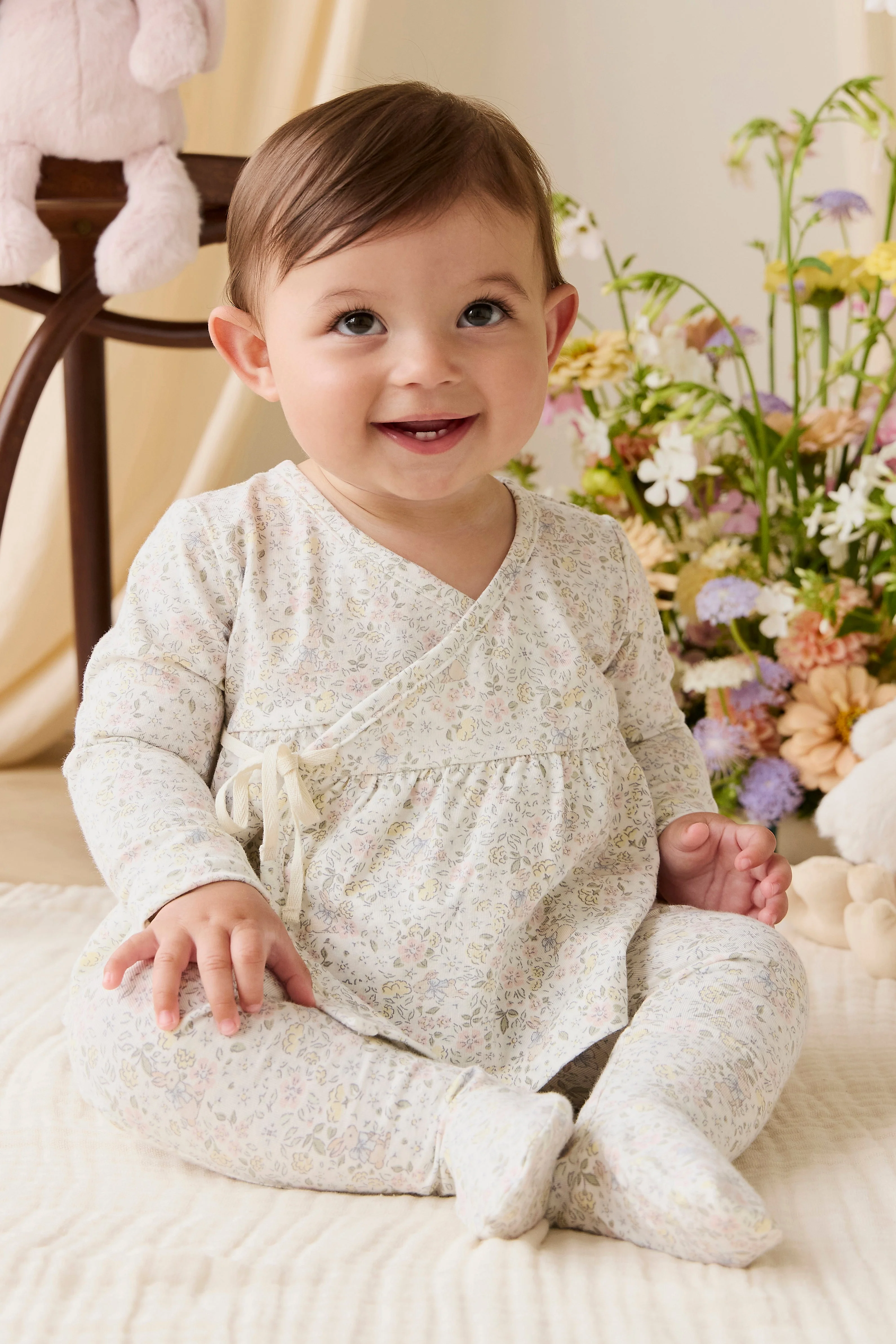 Organic Cotton Footed Pant-Cottage Garden - Image 3
