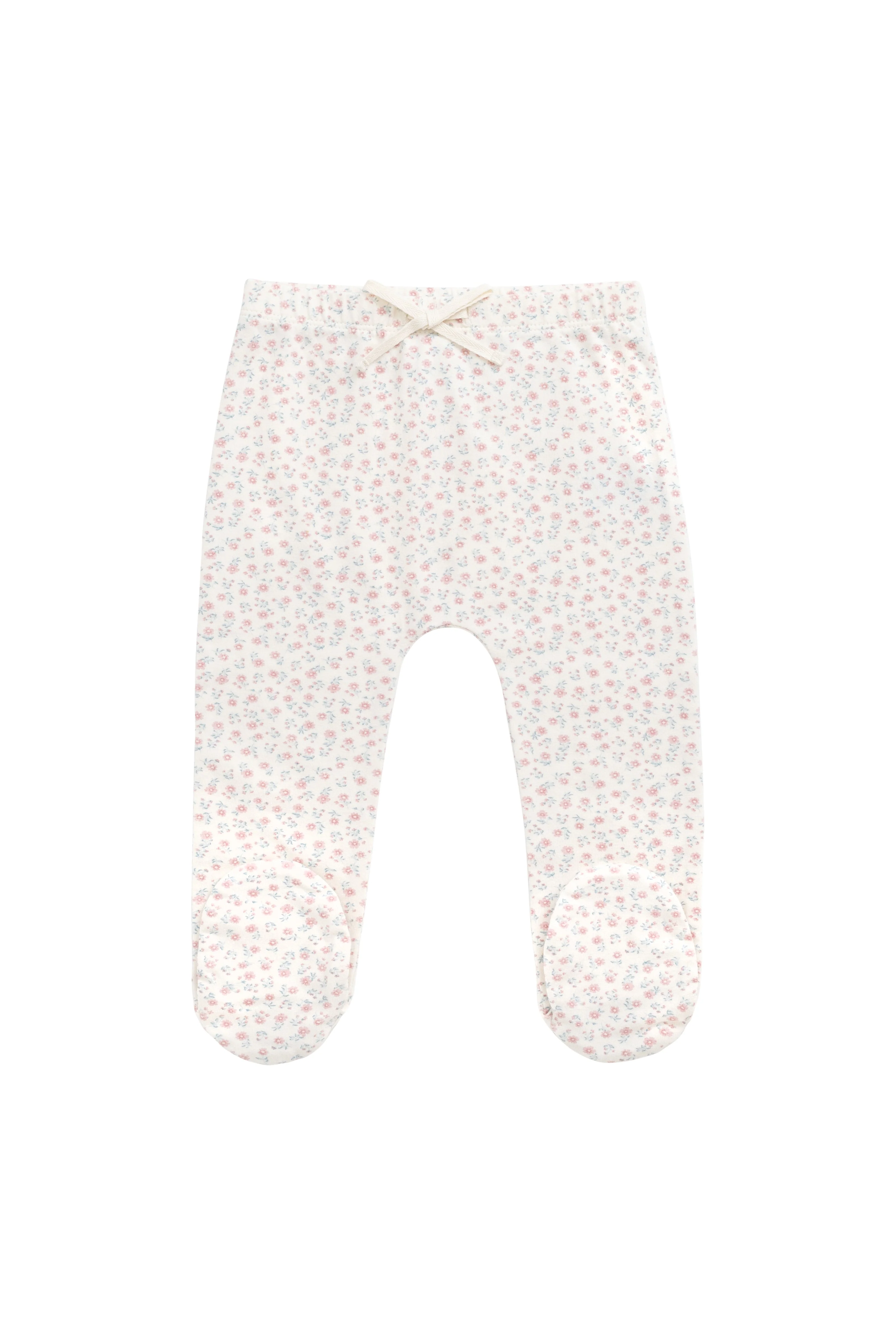 Organic Cotton Footed Pant - Posy Garden Pink - Image 2