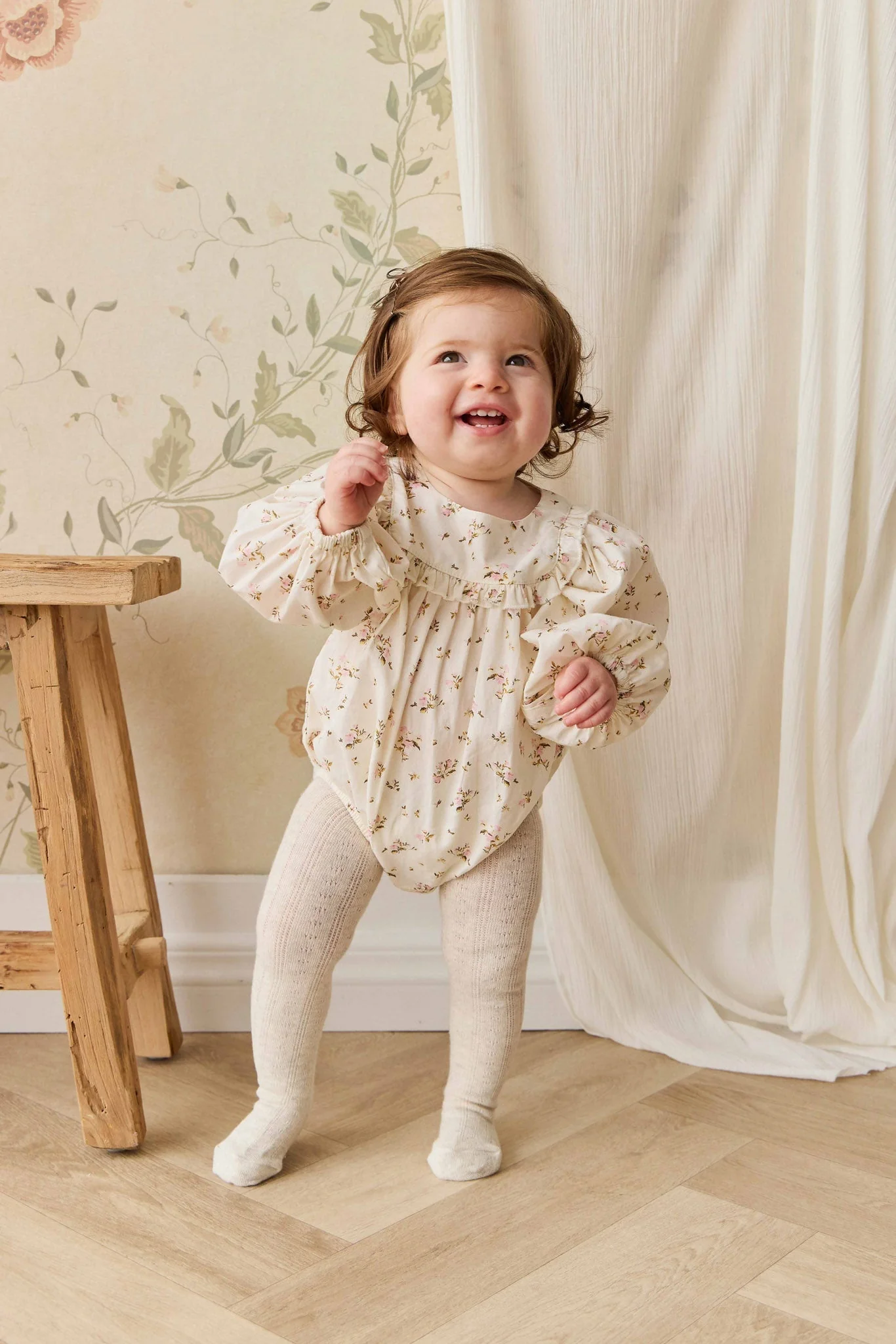 Organic Cotton Frances Playsuit - Bianca Antique - Image 3