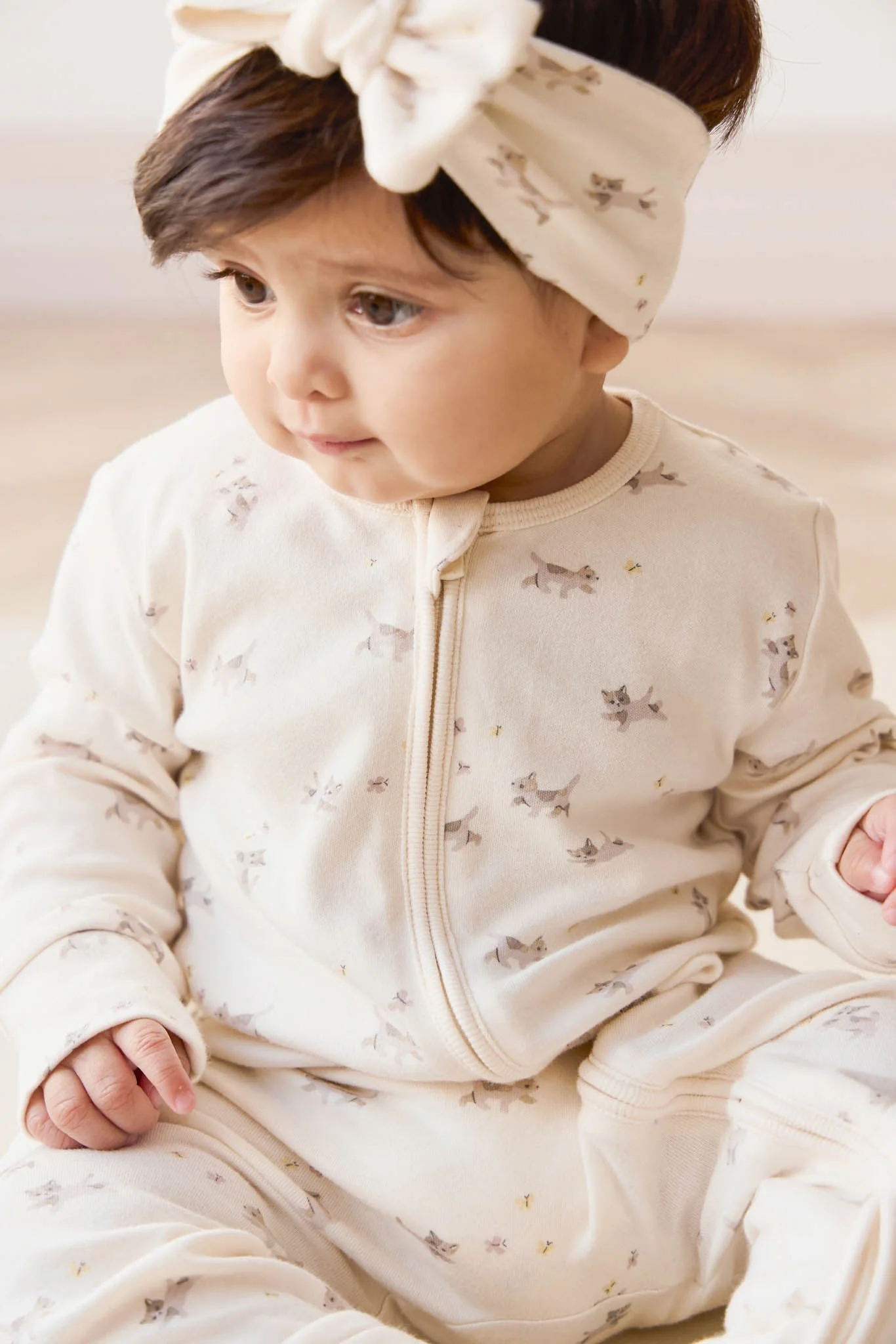 Organic Cotton Frankie Onepiece - Playful Kittens - Image 5