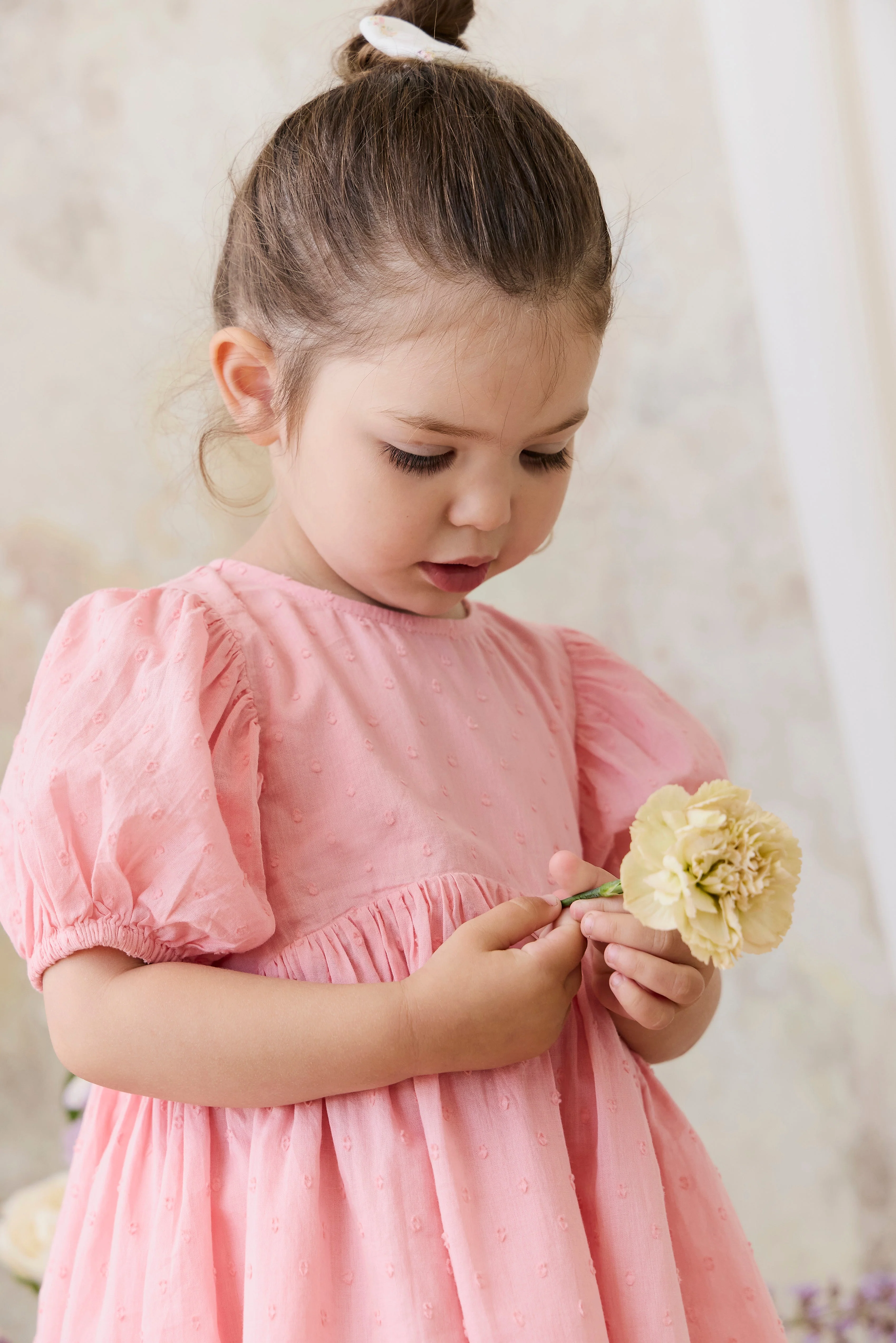 Organic Cotton Frannie Dress - Swiss Pink - Image 4