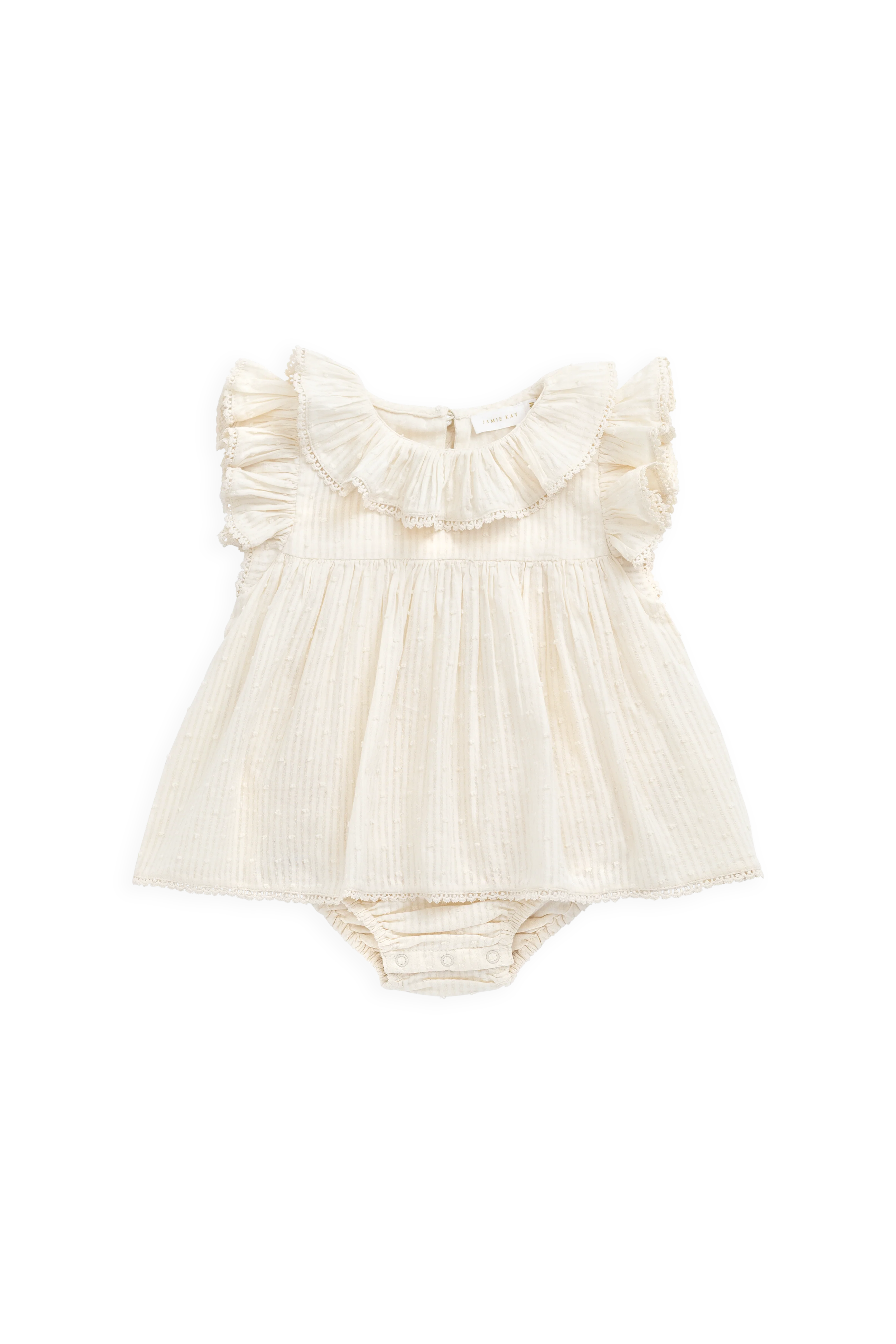 Organic Cotton Frannie Playsuit-Parchment - Image 2