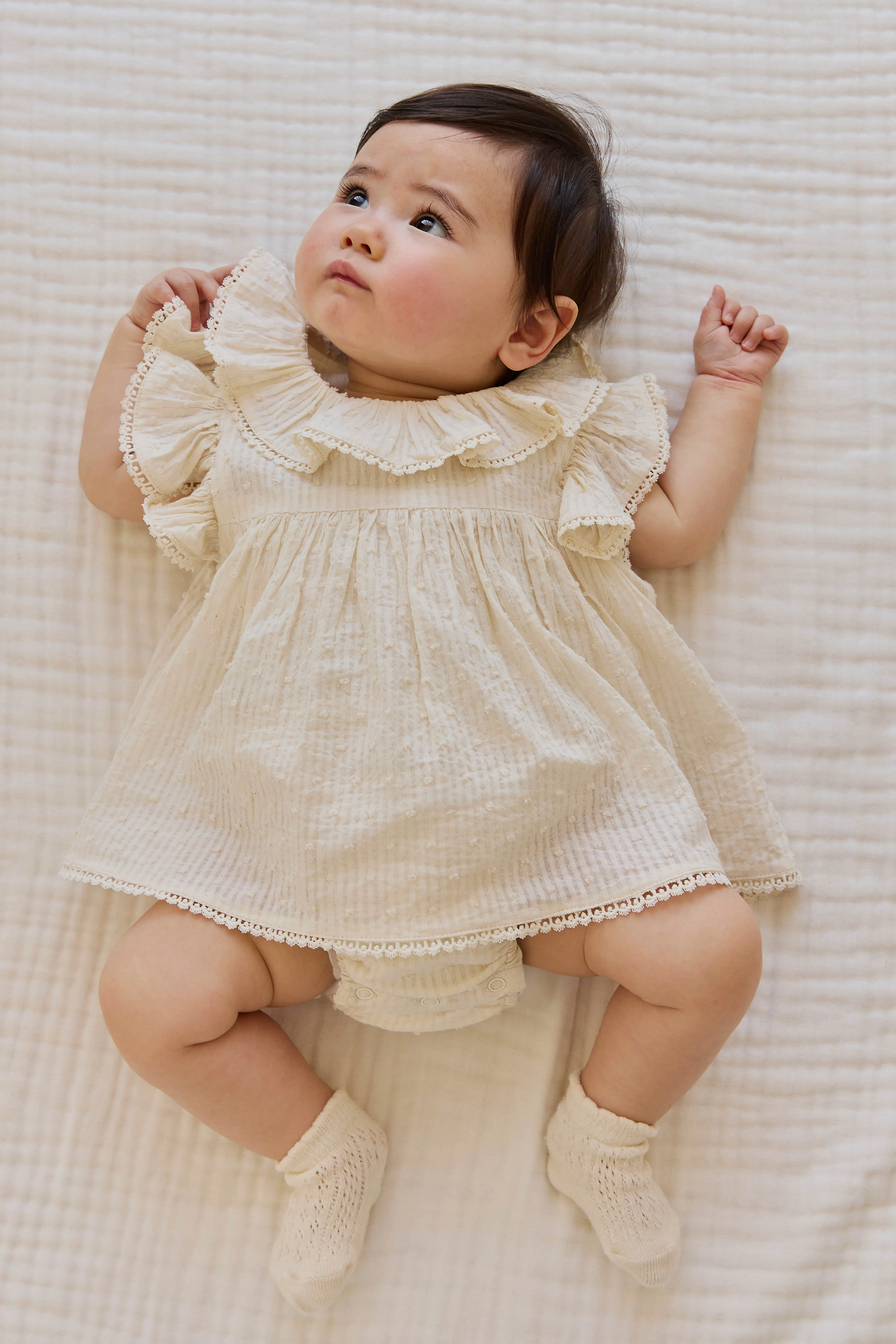 Organic Cotton Frannie Playsuit-Parchment - Image 8