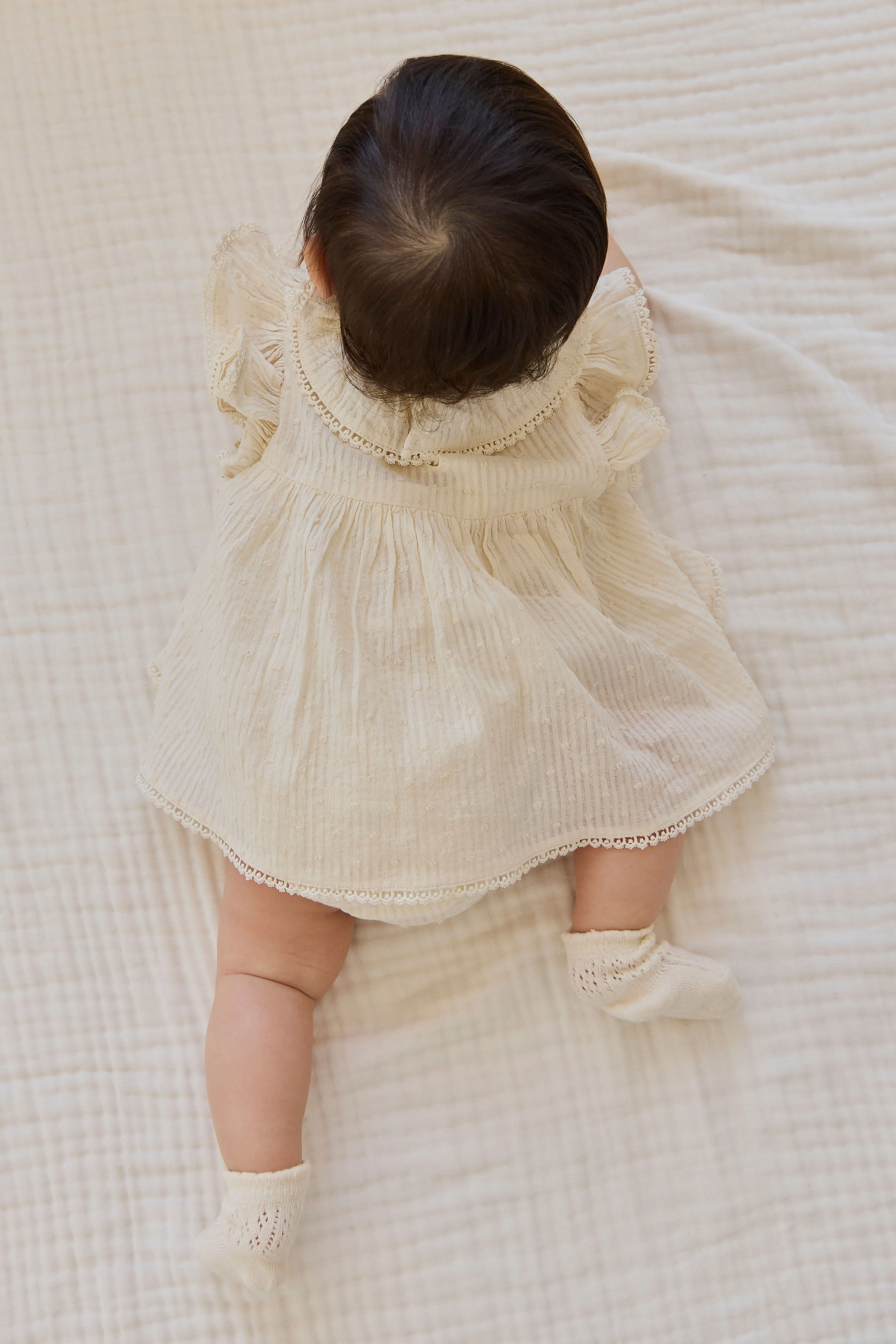 Organic Cotton Frannie Playsuit-Parchment - Image 9