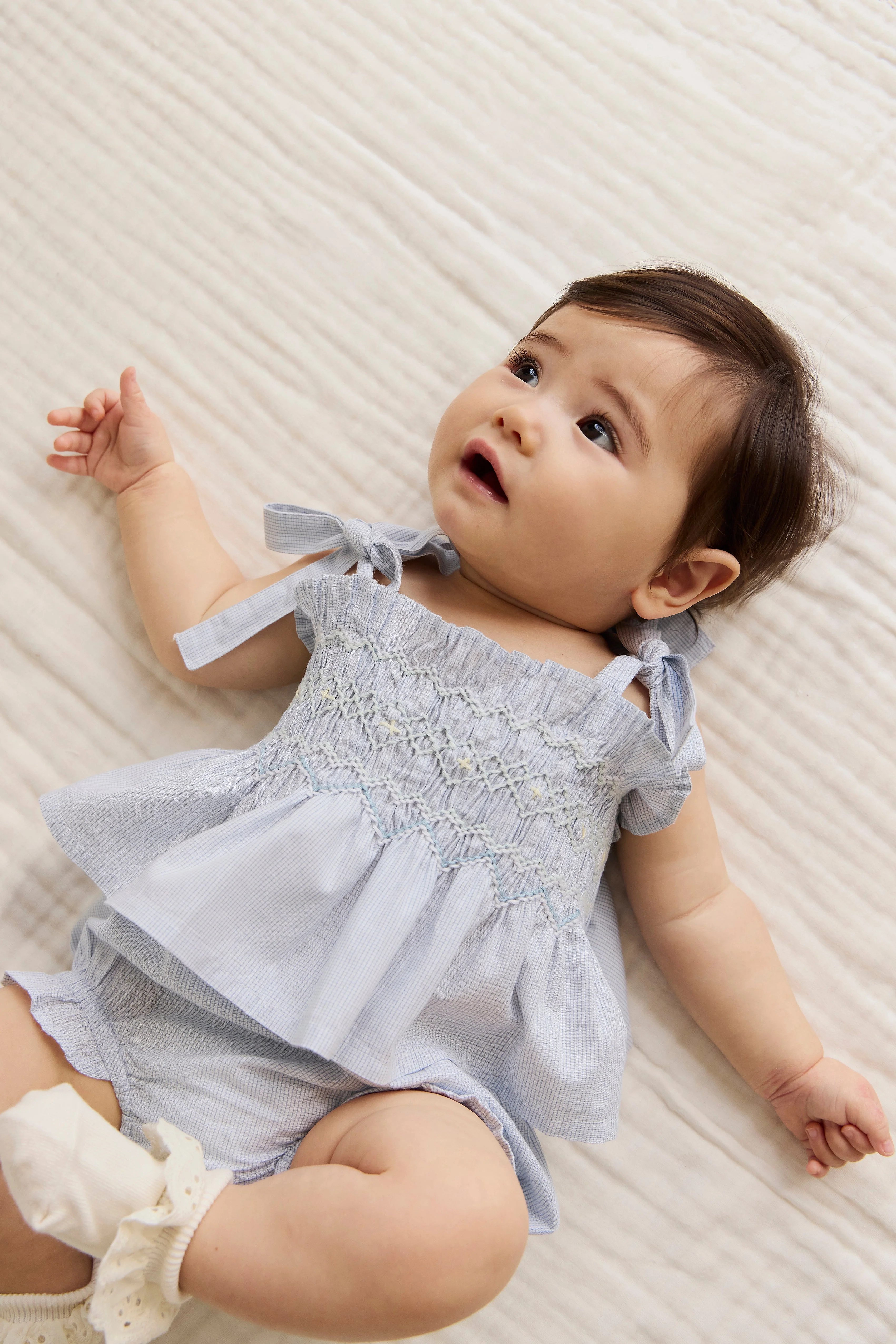 Organic Cotton Frill Bloomer - Petite Check - Image 4