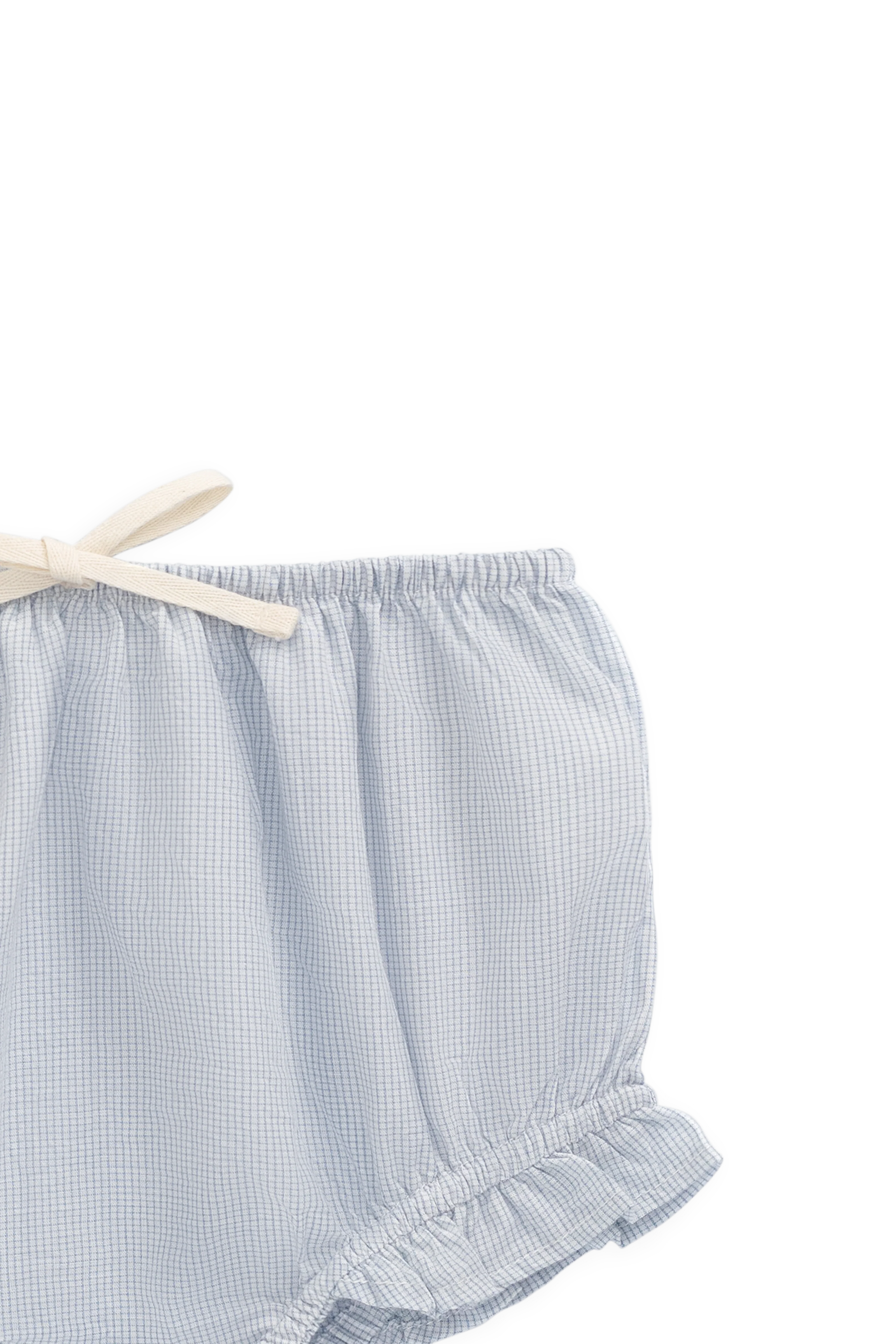 Organic Cotton Frill Bloomer - Petite Check - Image 5