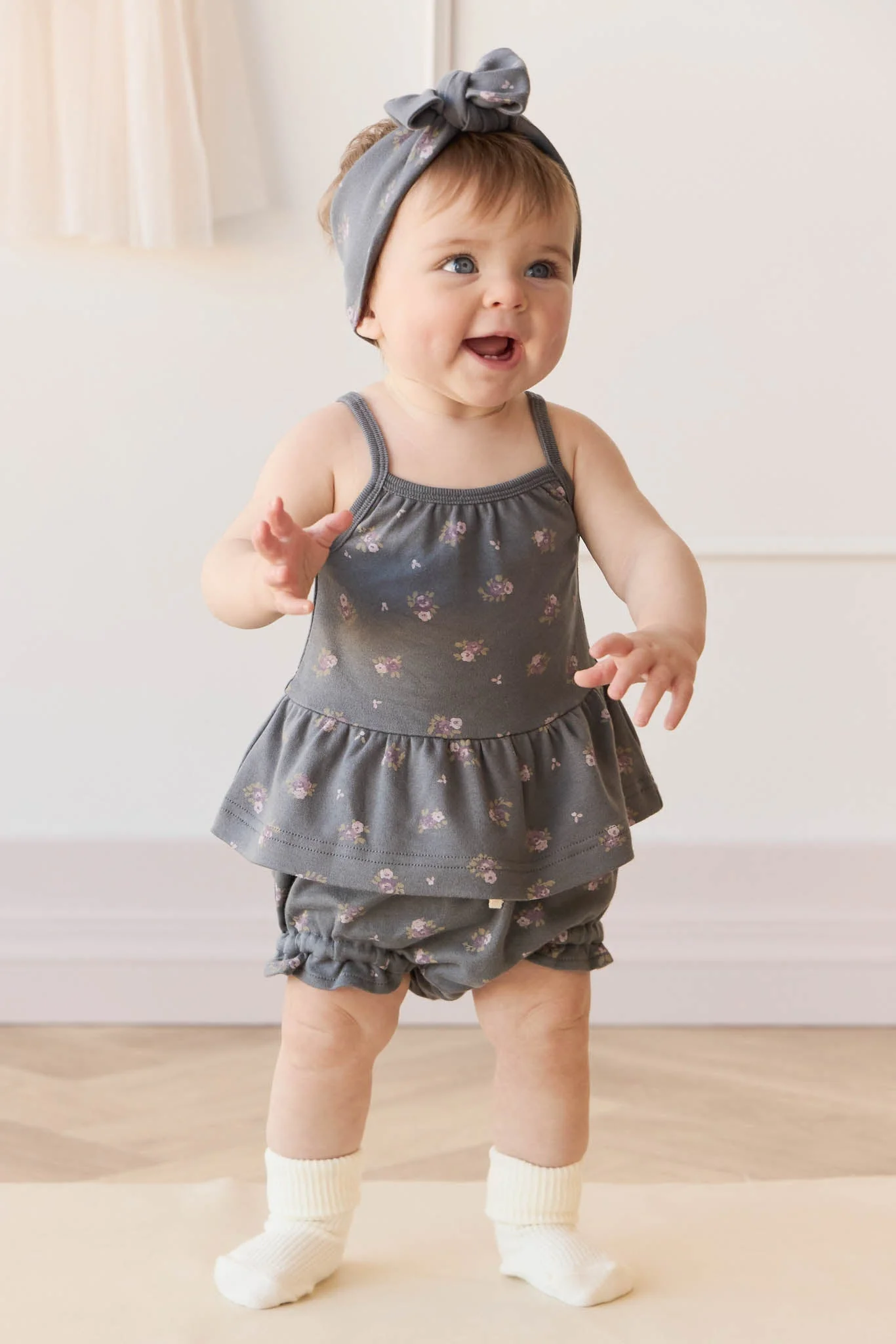 Organic Cotton Frill Bloomer - Simone Lava - Image 3